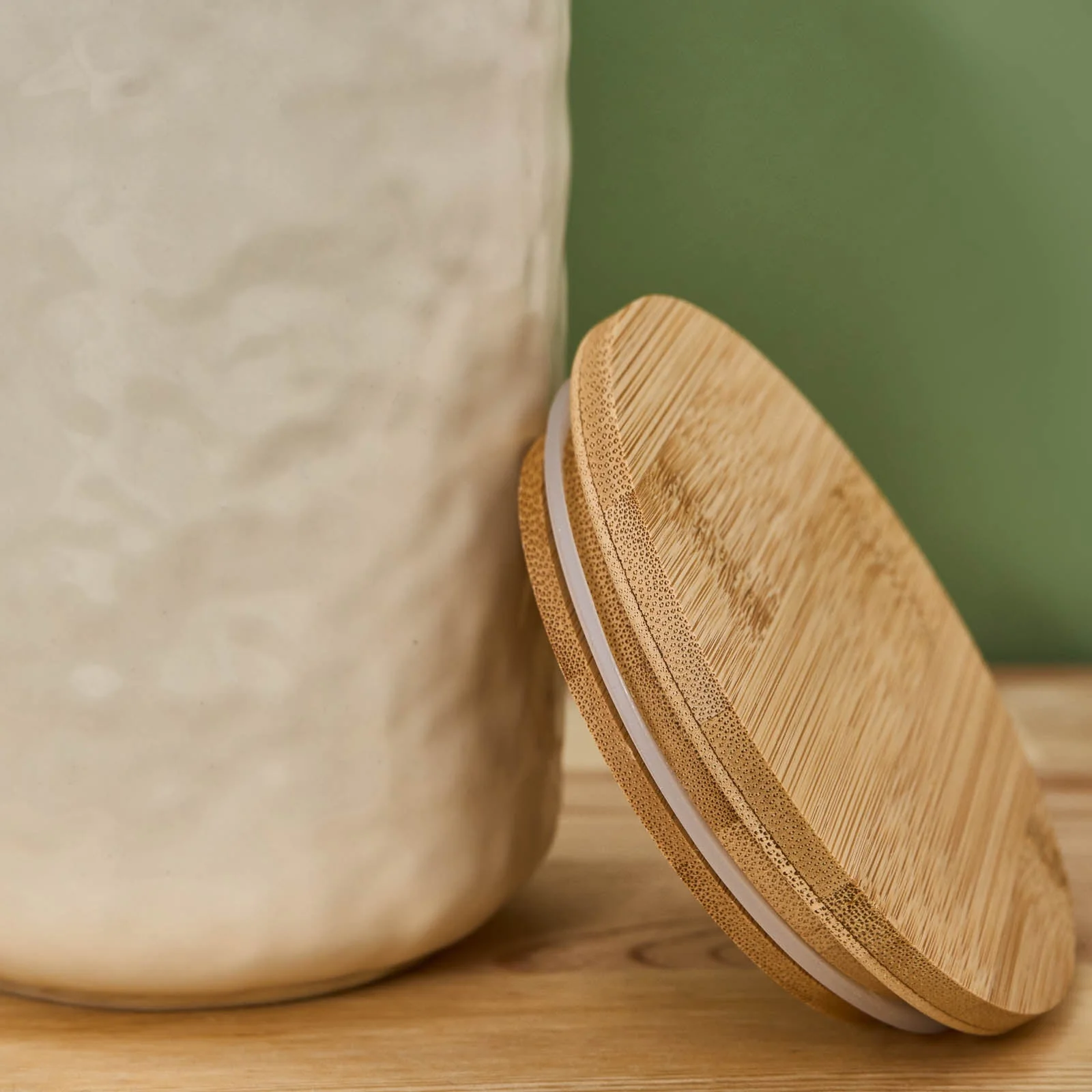 Karaca Nebula Stoneware Storage Container, 18cm, Beige - Image 2
