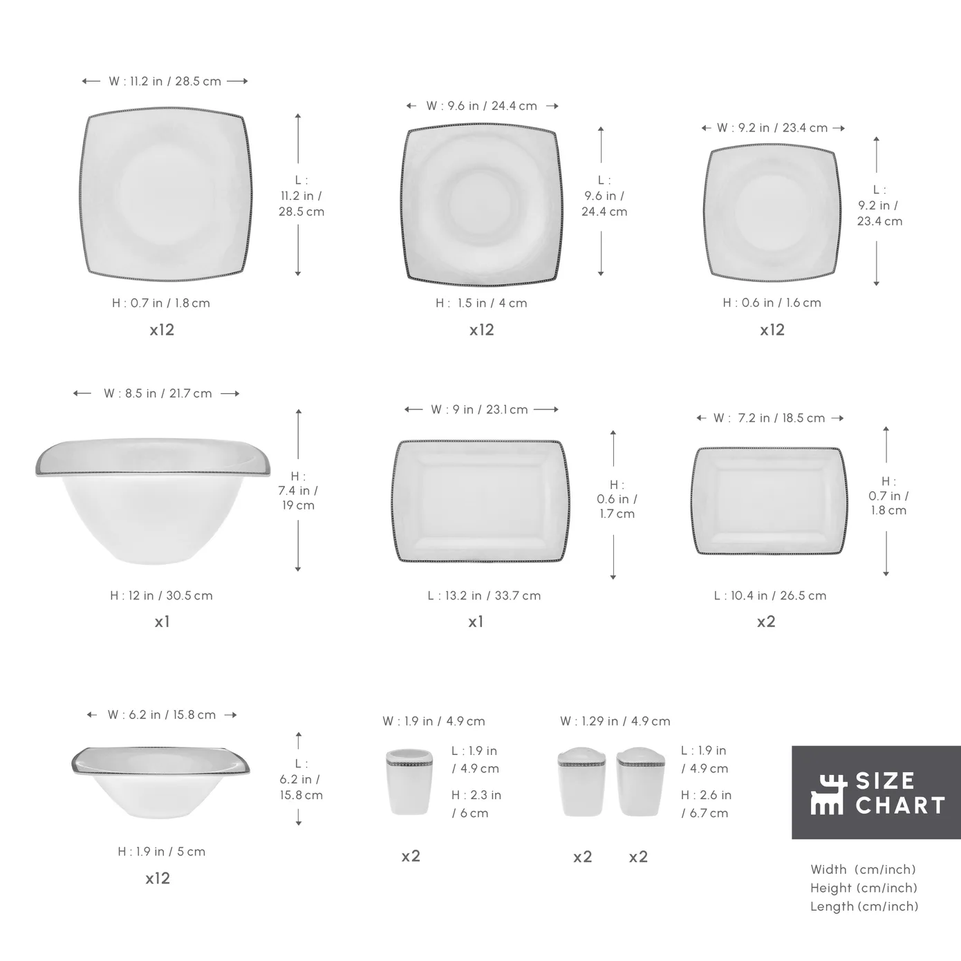 Karaca Fine Pearl Neklus 58-Piece Dinner Set for 12 People, Gold - Image 2