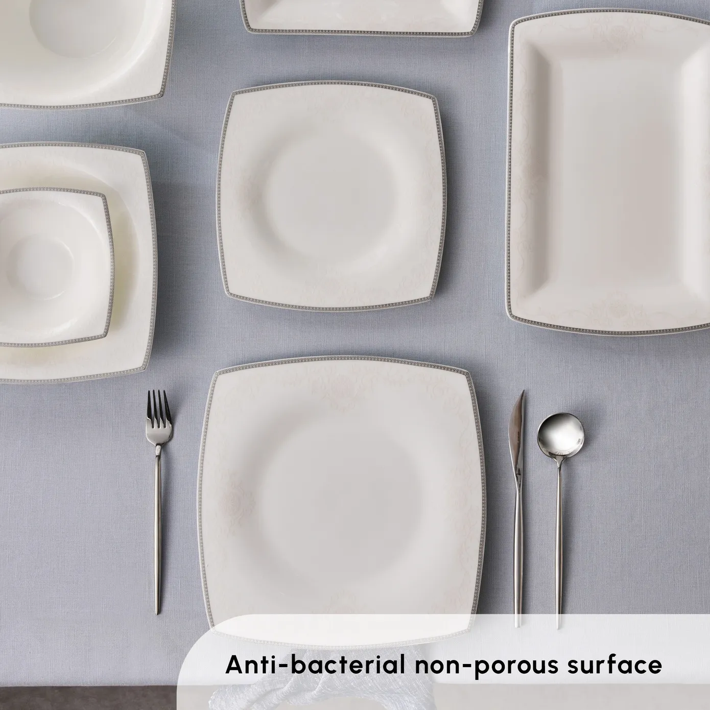 Karaca Fine Pearl Neklus 58-Piece Dinner Set for 12 People, Gold - Image 6