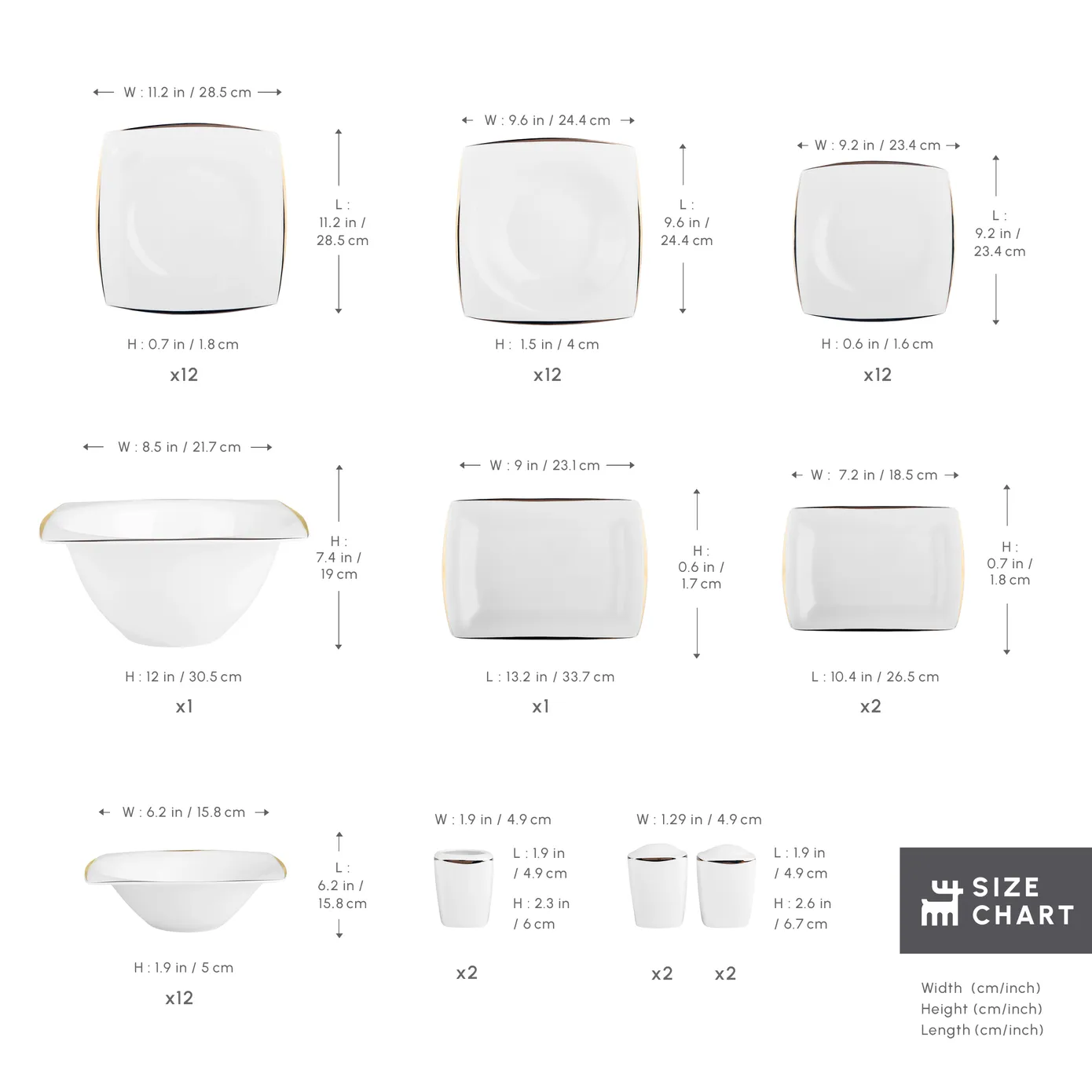 Karaca Fine Pearl New Agate 58-Piece Dinner Set for 12 People, White Gold - Image 2
