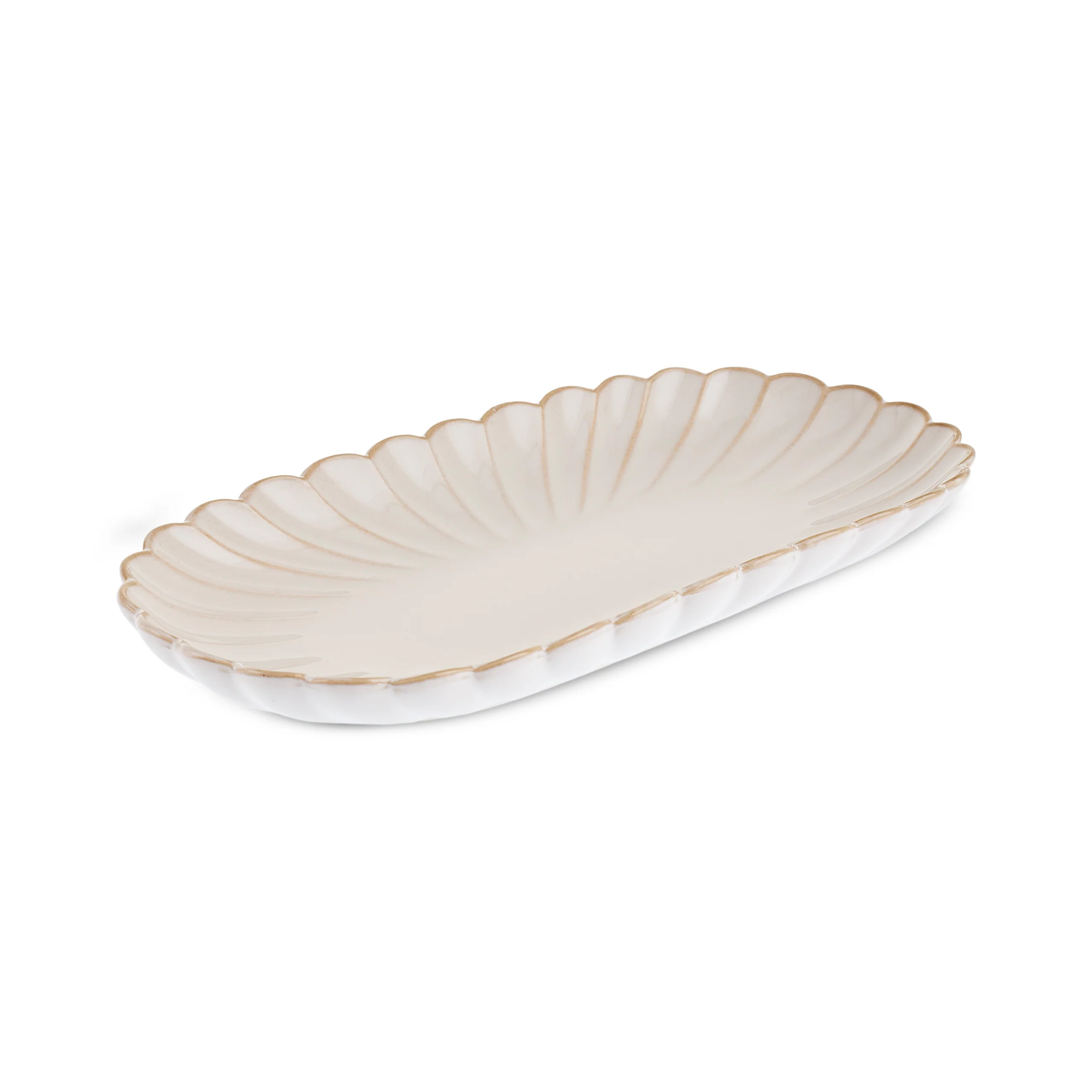 Karaca New Daisy Rectangle Stonware Serving Platter, 23cm, White - Image 3