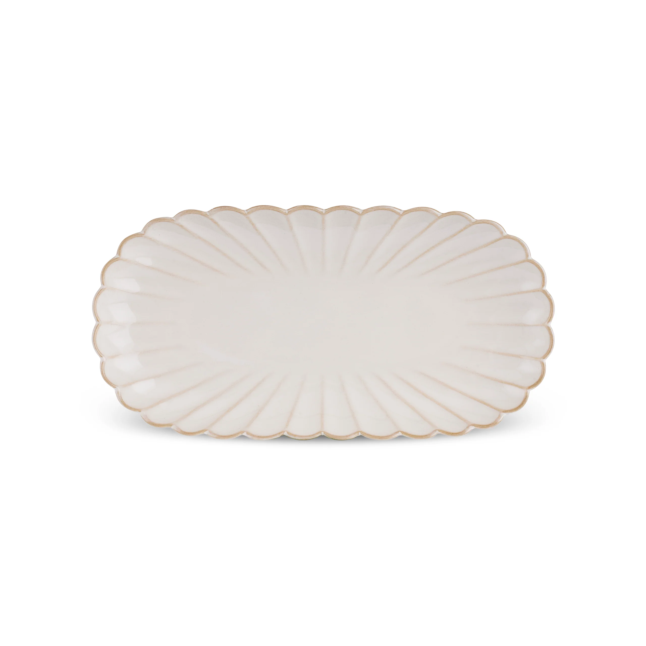 Karaca New Daisy Rectangle Stonware Serving Platter, 23cm, White - Image 4