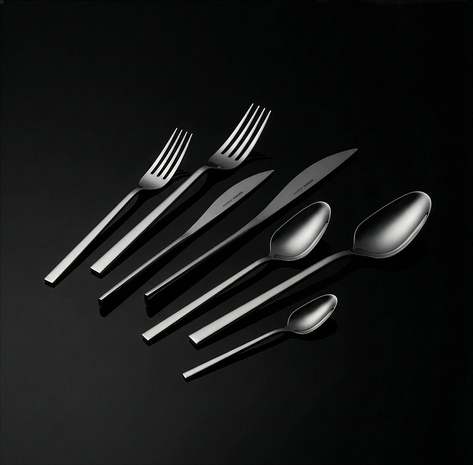 Karaca New Everest 84-Piece Stainless Steel Cutlery Set for 12 People, Silver - Image 10