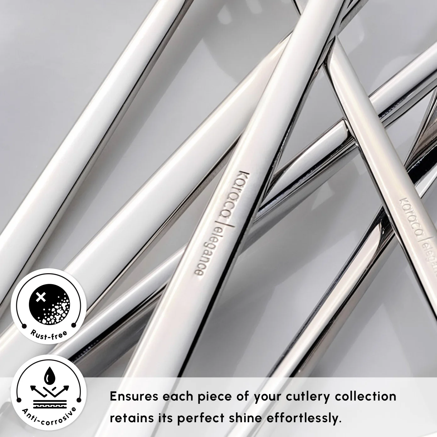Karaca New Everest 84-Piece Stainless Steel Cutlery Set for 12 People, Silver - Image 5