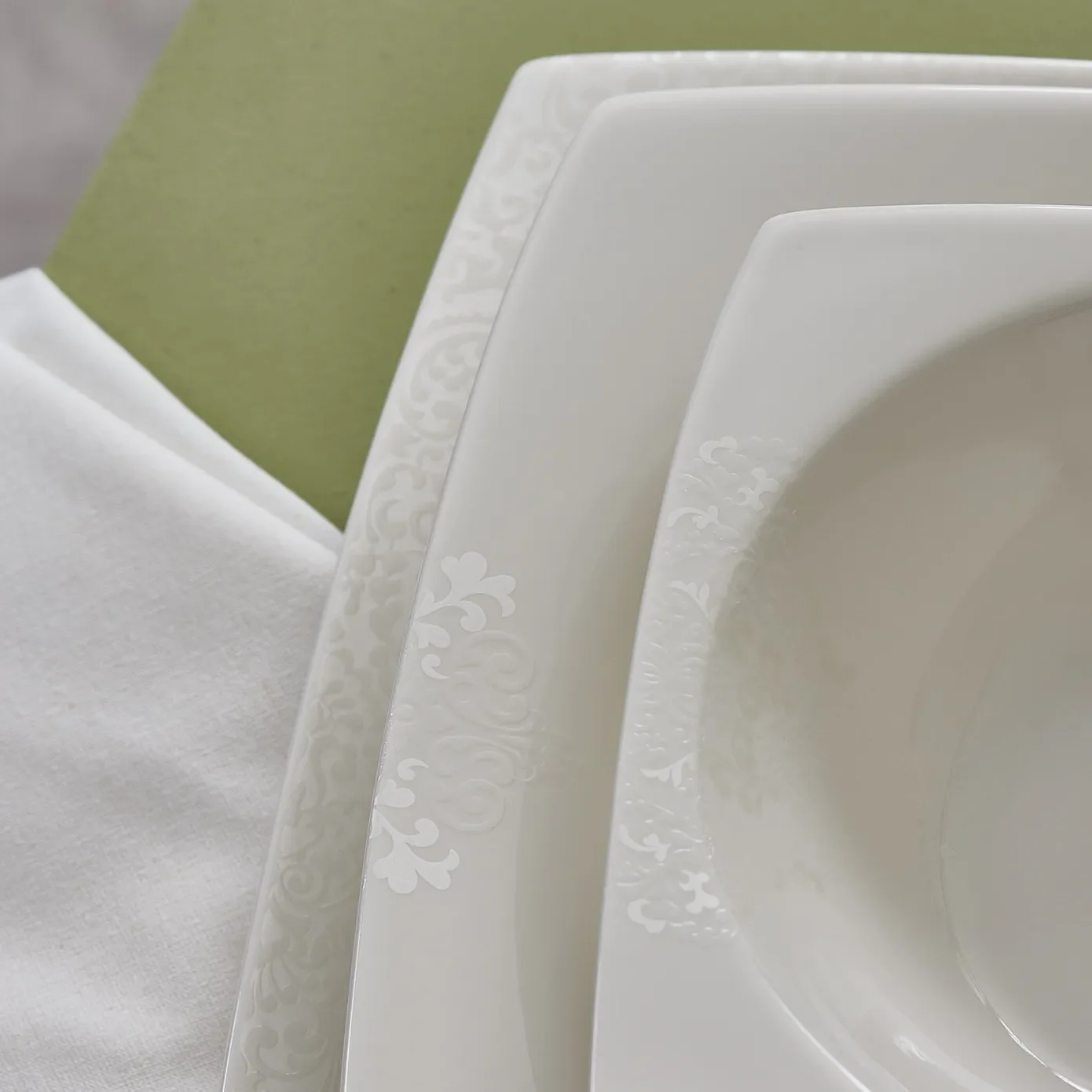Karaca New Flava 24-Piece Bone China Dinner Set for 6 People, White - Image 6