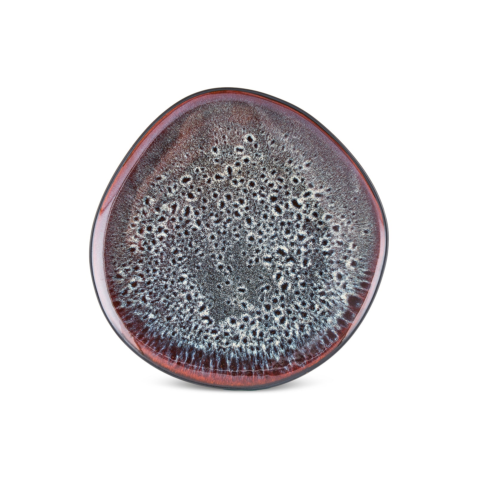Karaca Earth Collection New Galactic Reactive Glaze Dinner Plate, 27cm, Black - Image 4