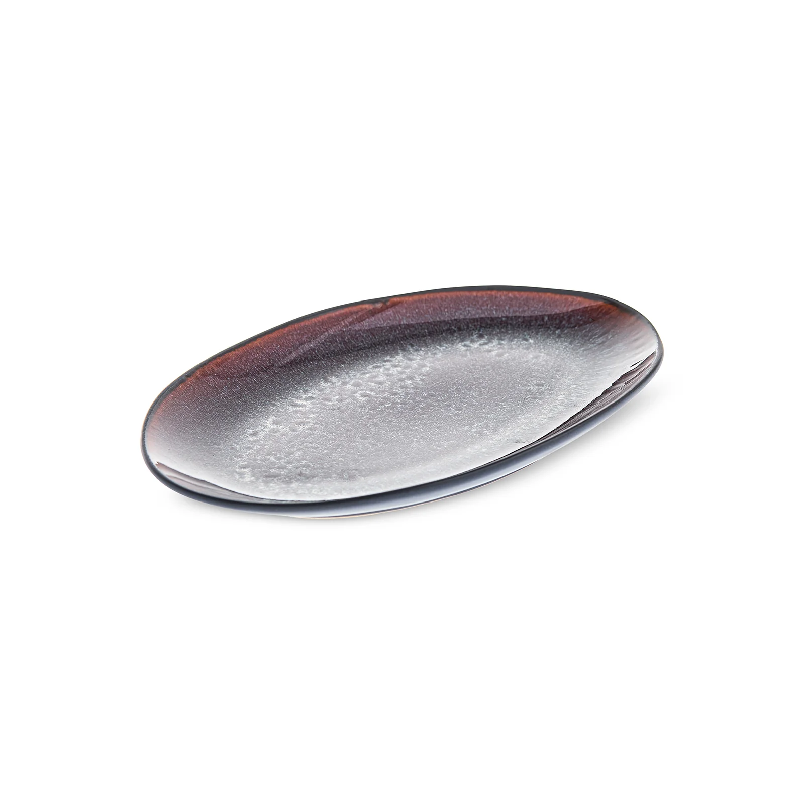 Karaca Earth Collection New Galactic Reactive Glaze Serving Platter, 24cm, Black - Image 3