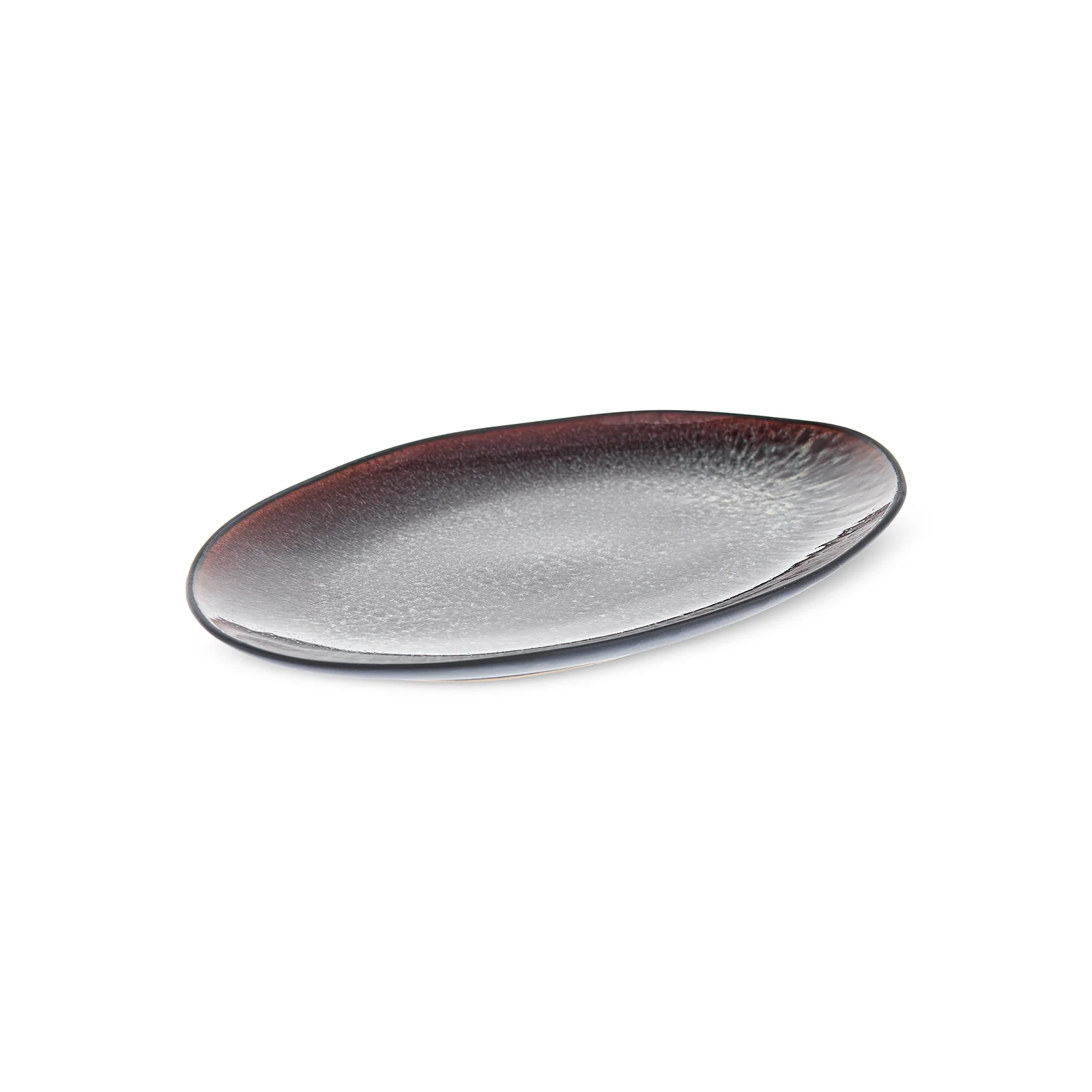 Karaca Earth Collection New Galactic Reactive Glaze Serving Platter, 30cm, Black - Image 3