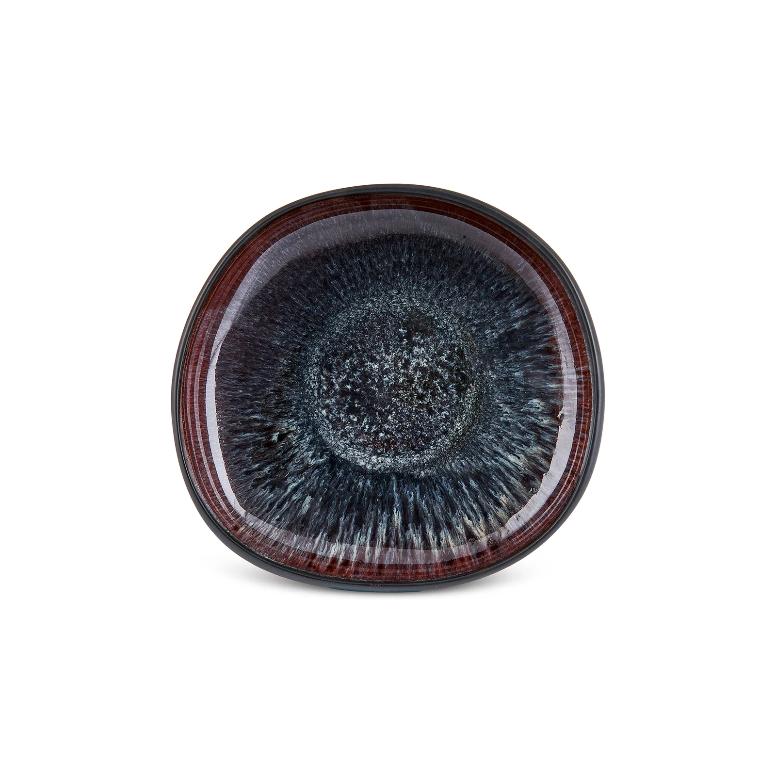 Karaca Earth Collection New Galactic Reactive Glaze Dessert/Side Plate, 22cm, Black - Image 4