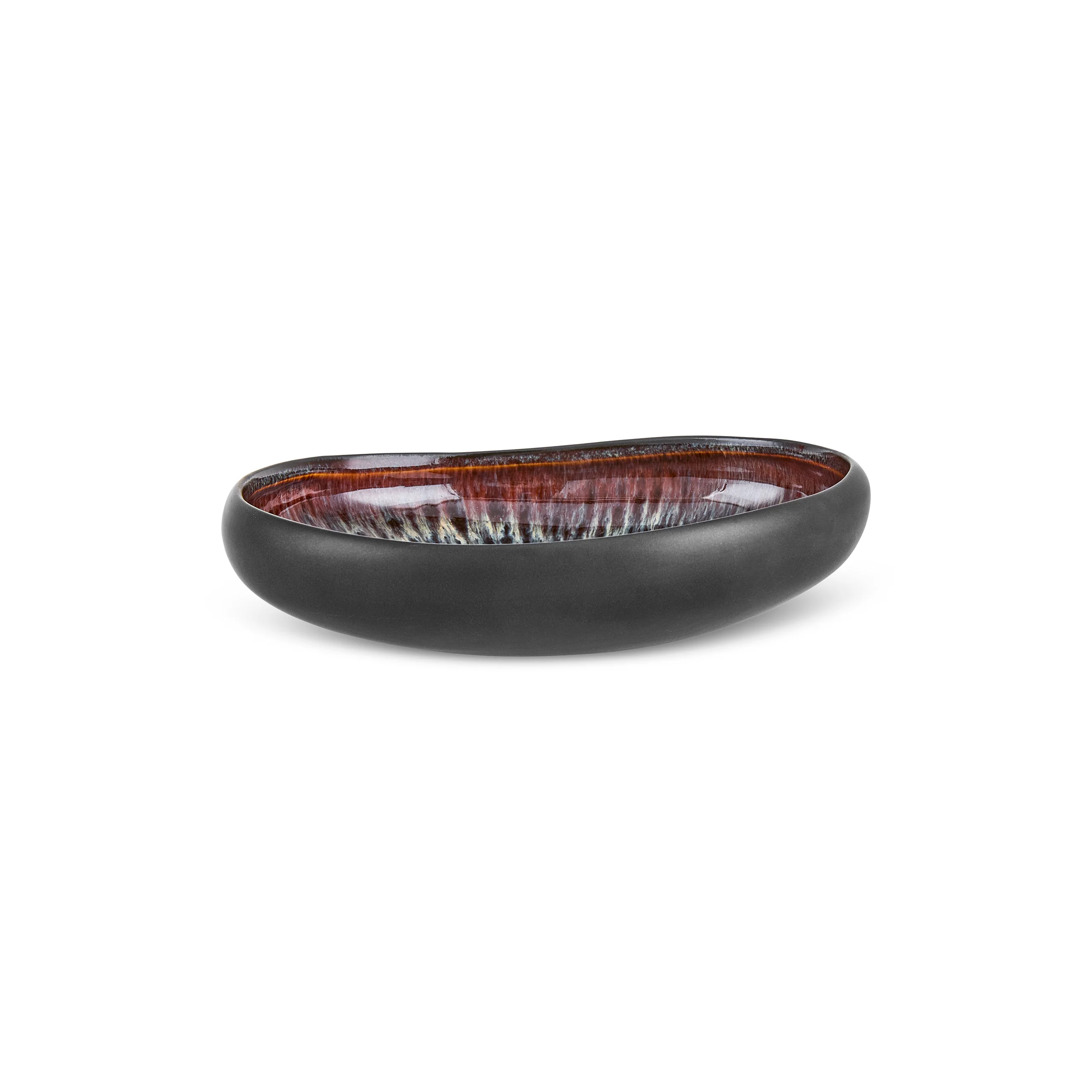 Karaca Earth Collection New Galactic Reactive Glaze Dessert/Side Plate, 22cm, Black - Image 5