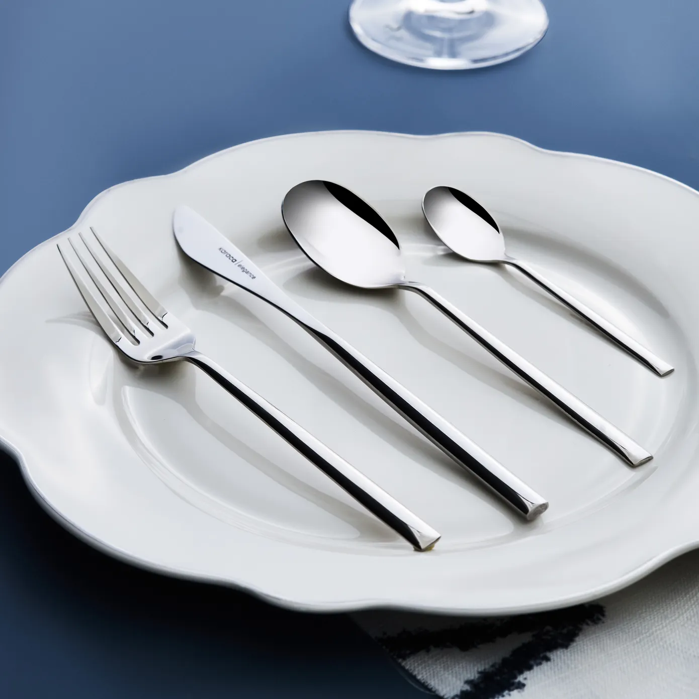 Karaca New Liza 84-Piece Stainless Steel Cutlery Set for 12 People, Silver - Image 4
