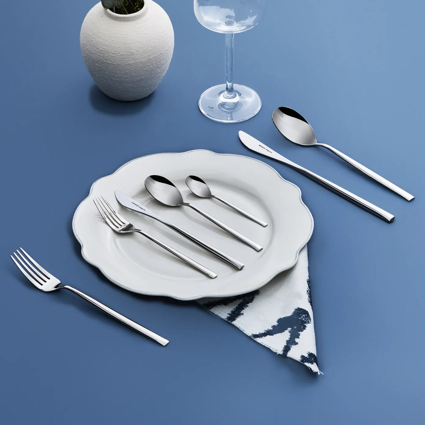 Karaca New Liza 84-Piece Stainless Steel Cutlery Set for 12 People, Silver - Image 5