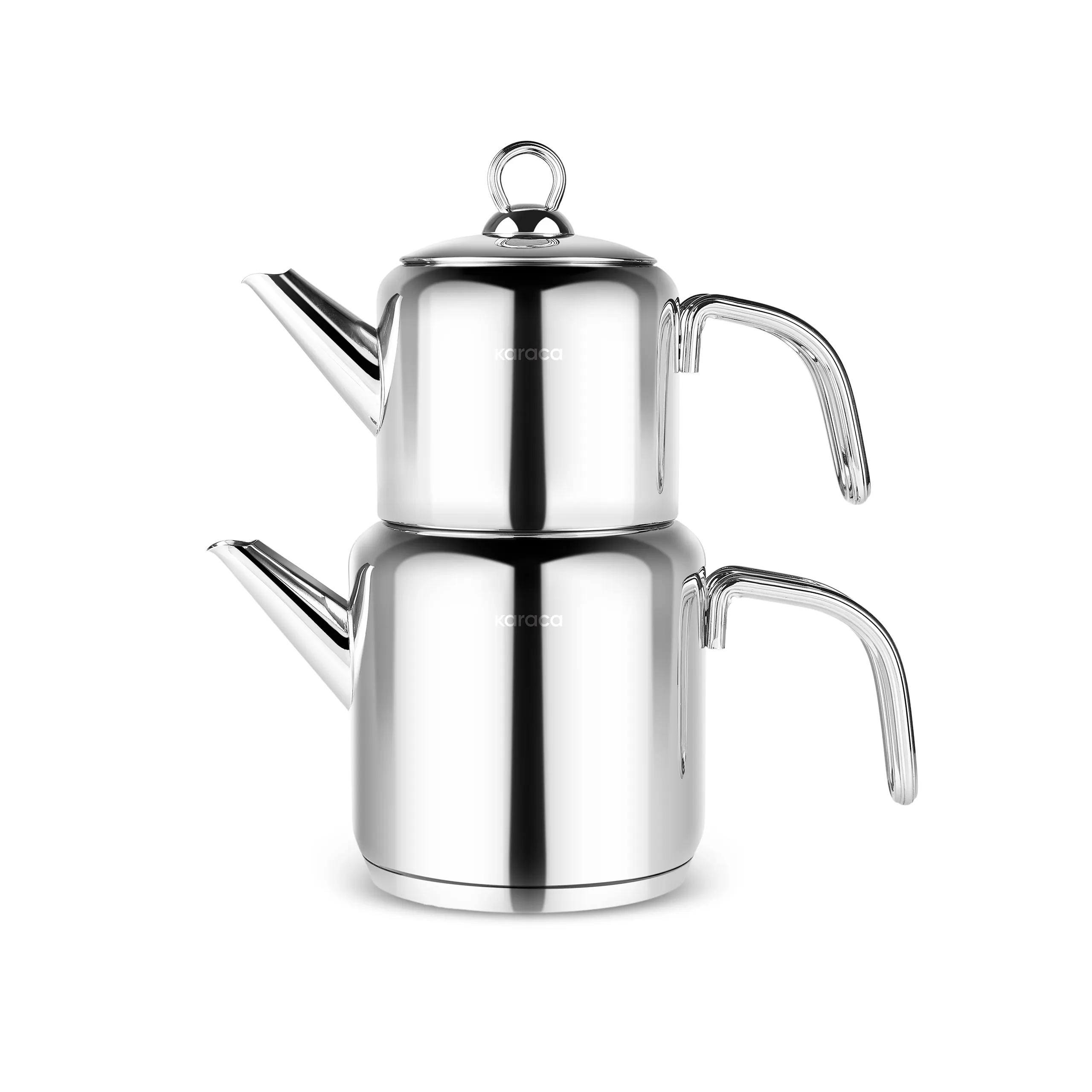 Karaca New Mani Stainless Steel Midi Size Teapot Set, Large, Silver - Image 5