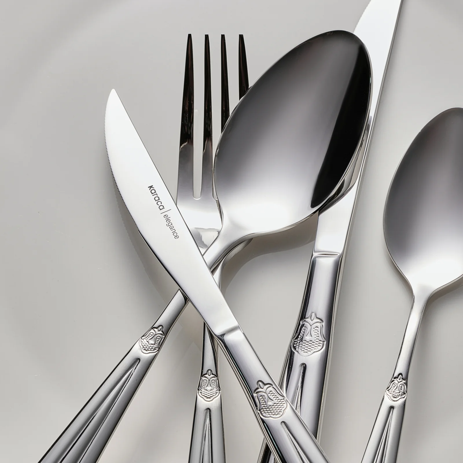 Karaca New Mantilla 84-Piece Stainless Steel Cutlery Set for 12 People, Platin - Image 6