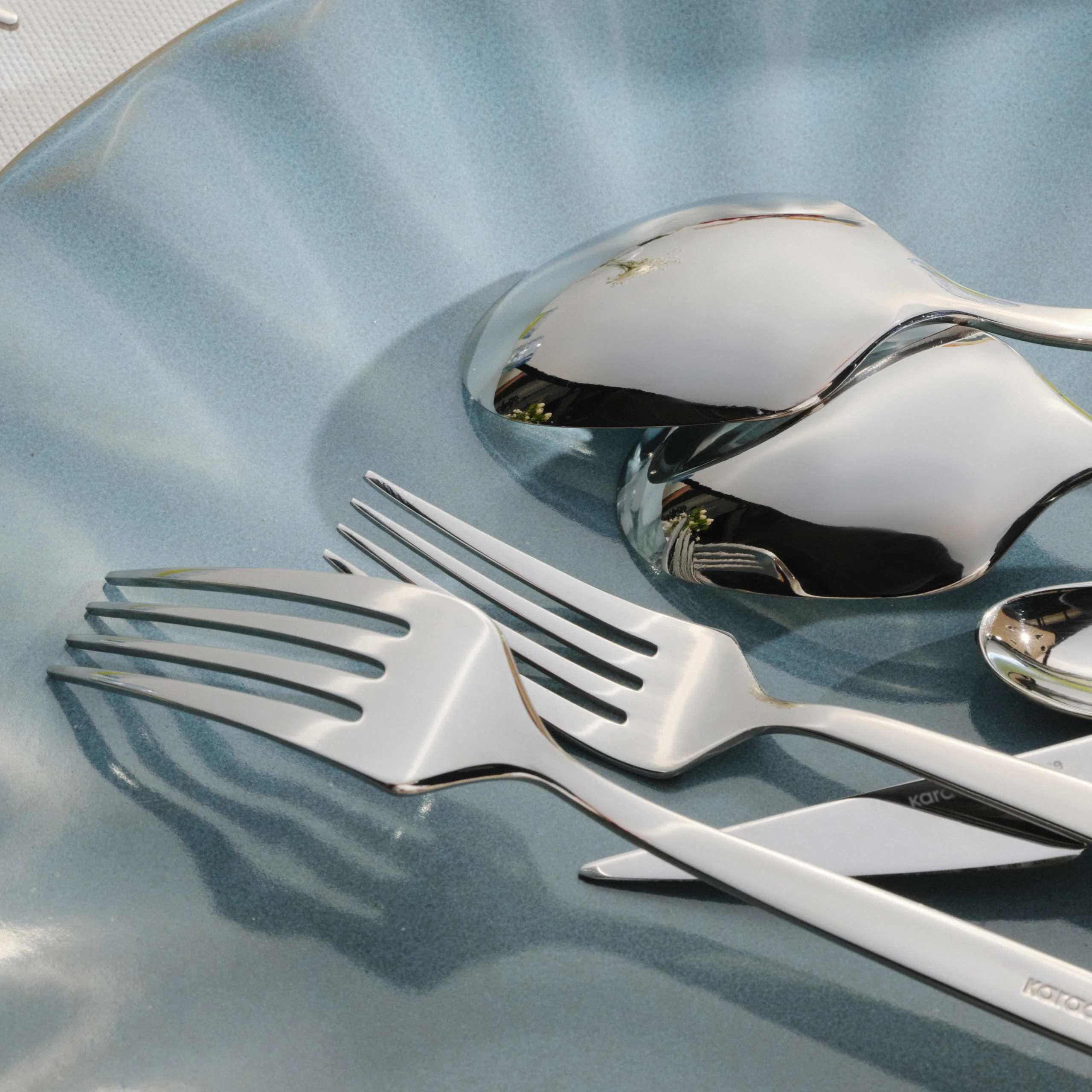 Karaca New Thor V2 84-Piece Stainless Steel Cutlery Set for 12 People, Platin - Image 4