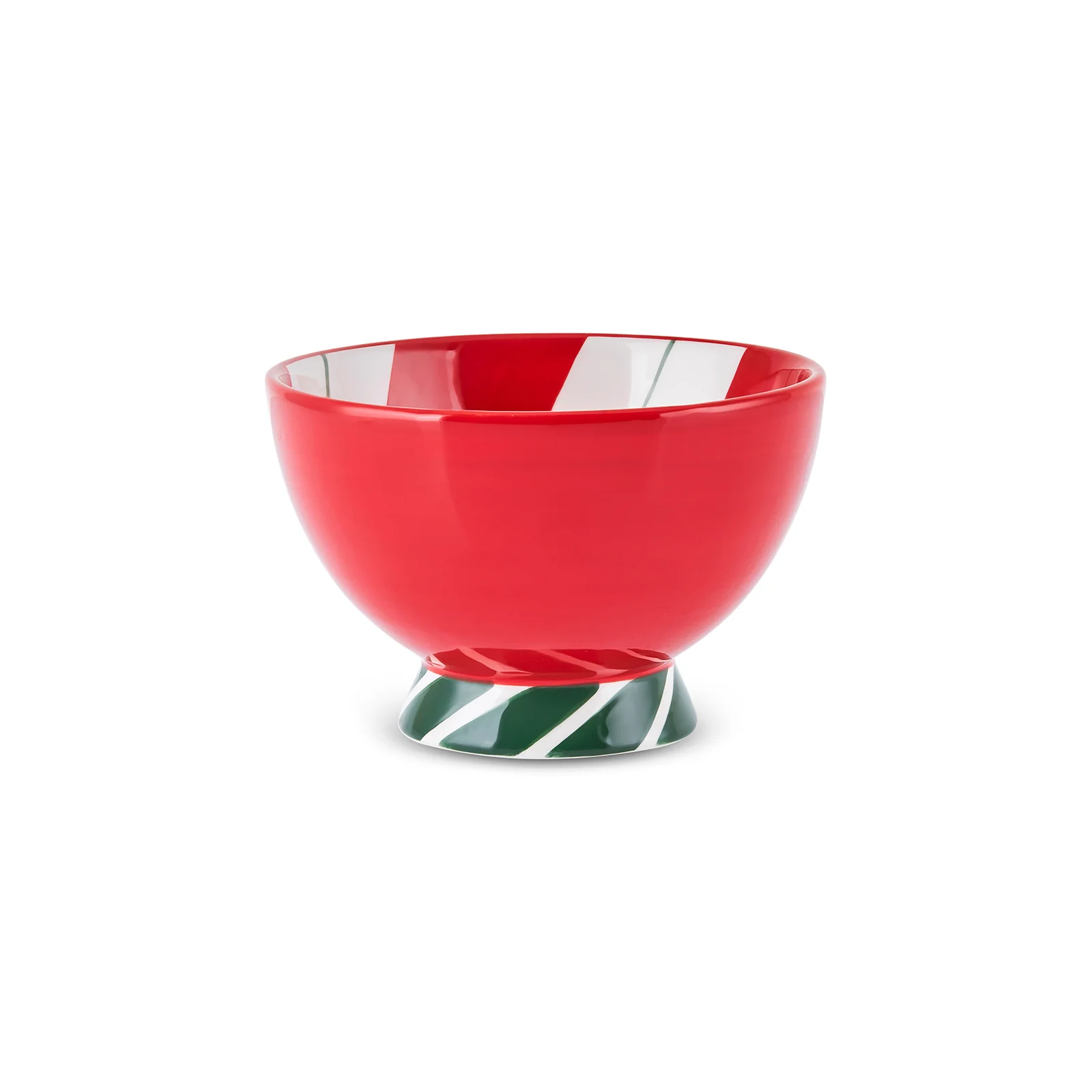 Karaca New Year Christmas Candy Stripe Bowl, 15cm, Red - Image 4