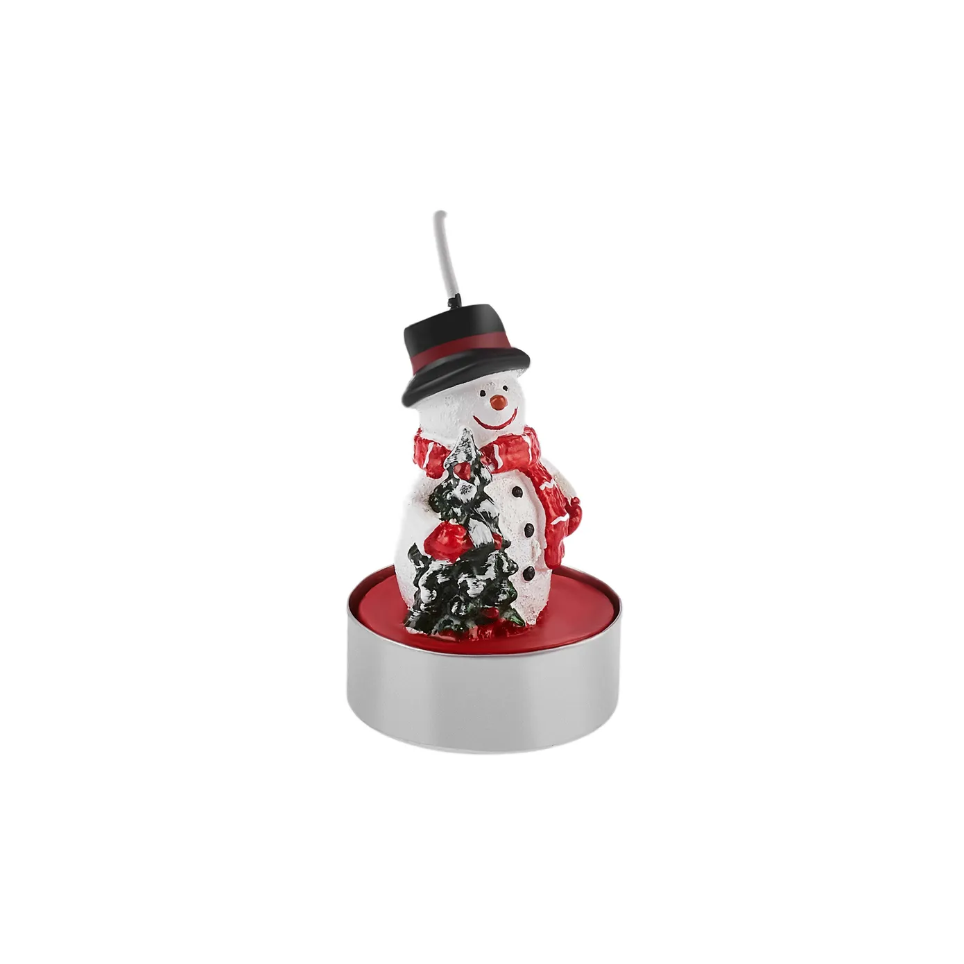 Karaca New Year Christmas Snowman Tealights, 3 Piece, 18.5cmx6.7cm, Red Multi - Image 4