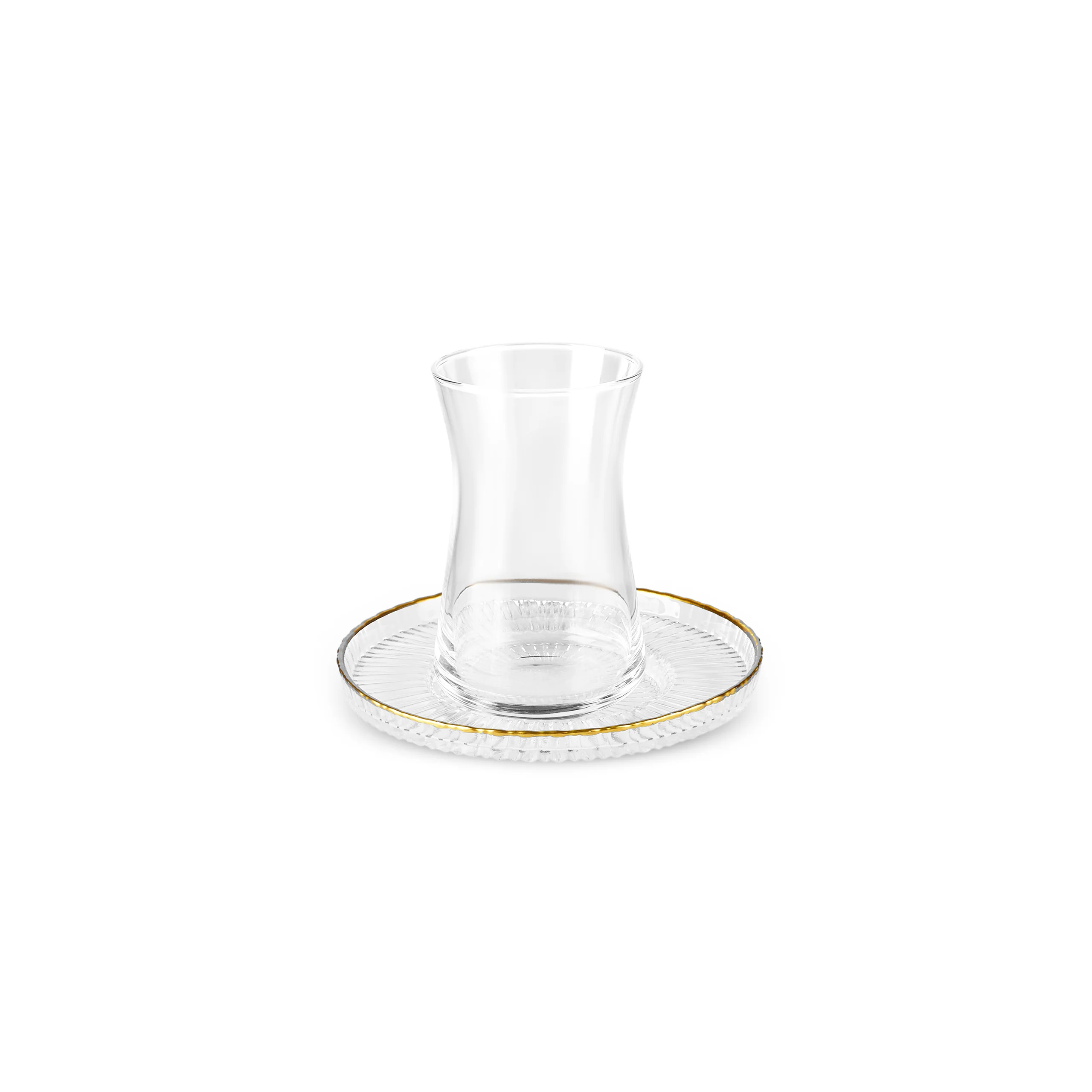 Karaca Nilufer 12-Piece Turkish Tea Set for 6 People, Clear - Image 6