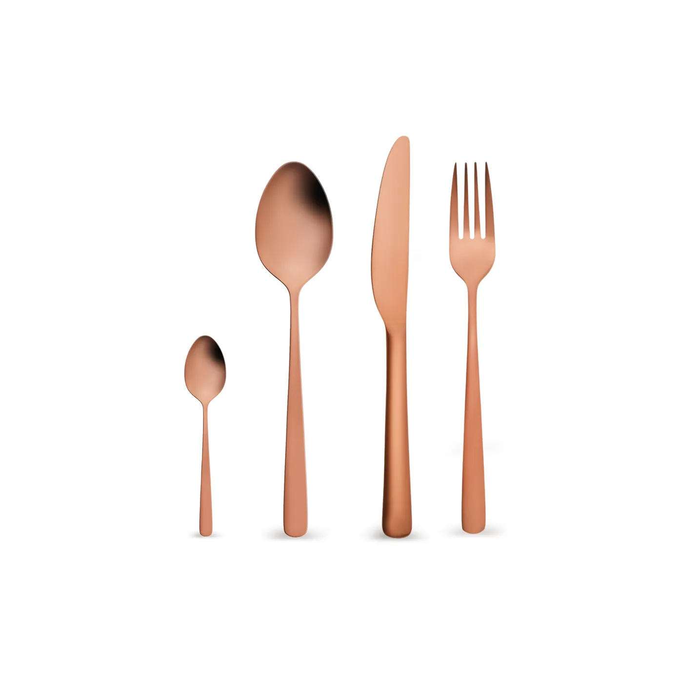 Karaca Nimbus 16 Piece Stainless Steel Cutlery Set for 4 People, Rose Gold - Image 2