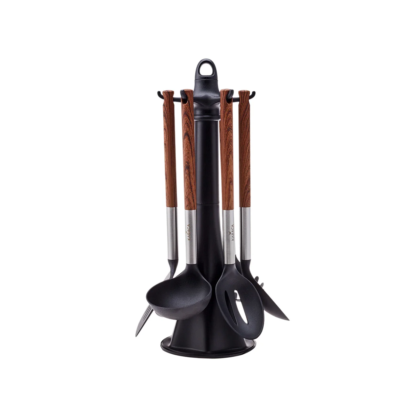 Karaca North Star 6 Piece Kitchen Utensil Set with Stand, Multi - Image 2