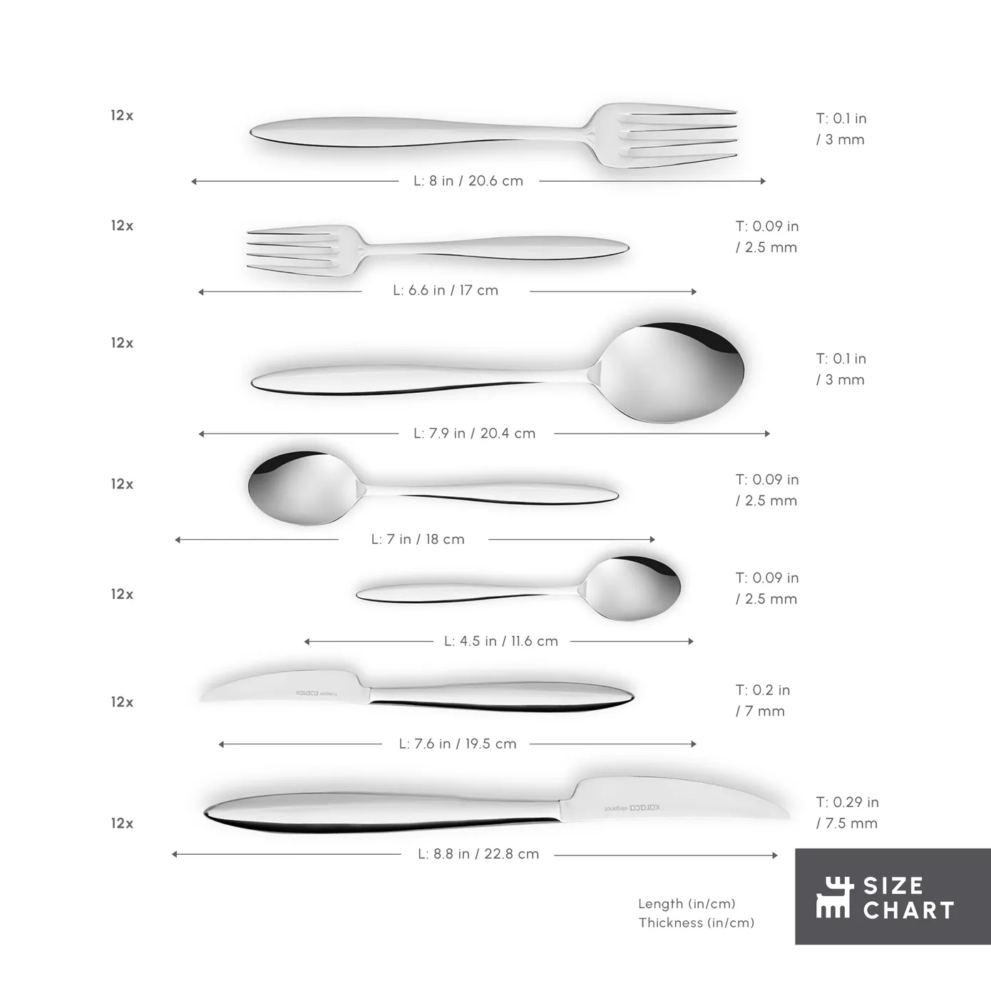 Karaca Novara 84-Piece Stainless Steel Cutlery Set for 12 People - Image 3