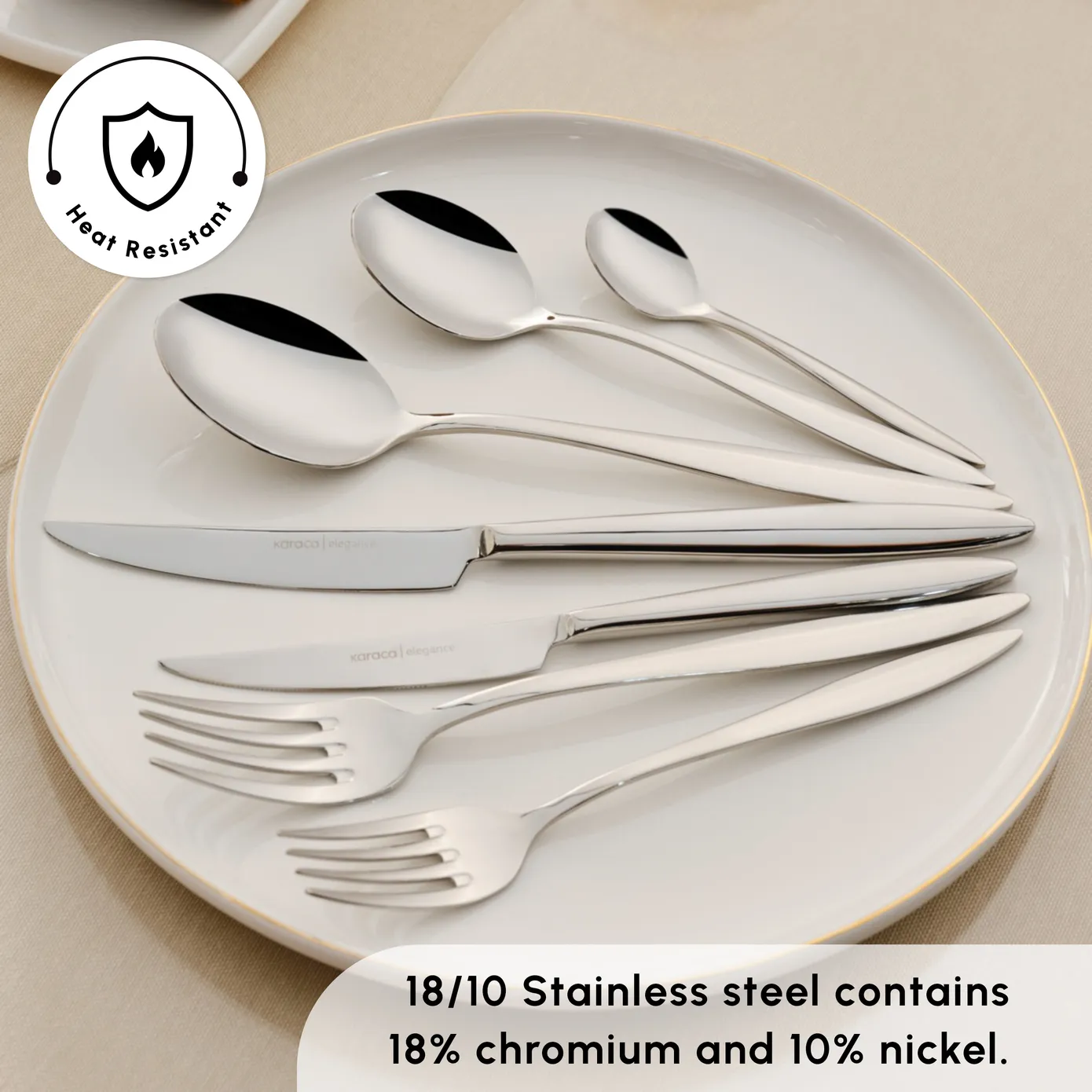 Karaca Novara 84-Piece Stainless Steel Cutlery Set for 12 People - Image 4