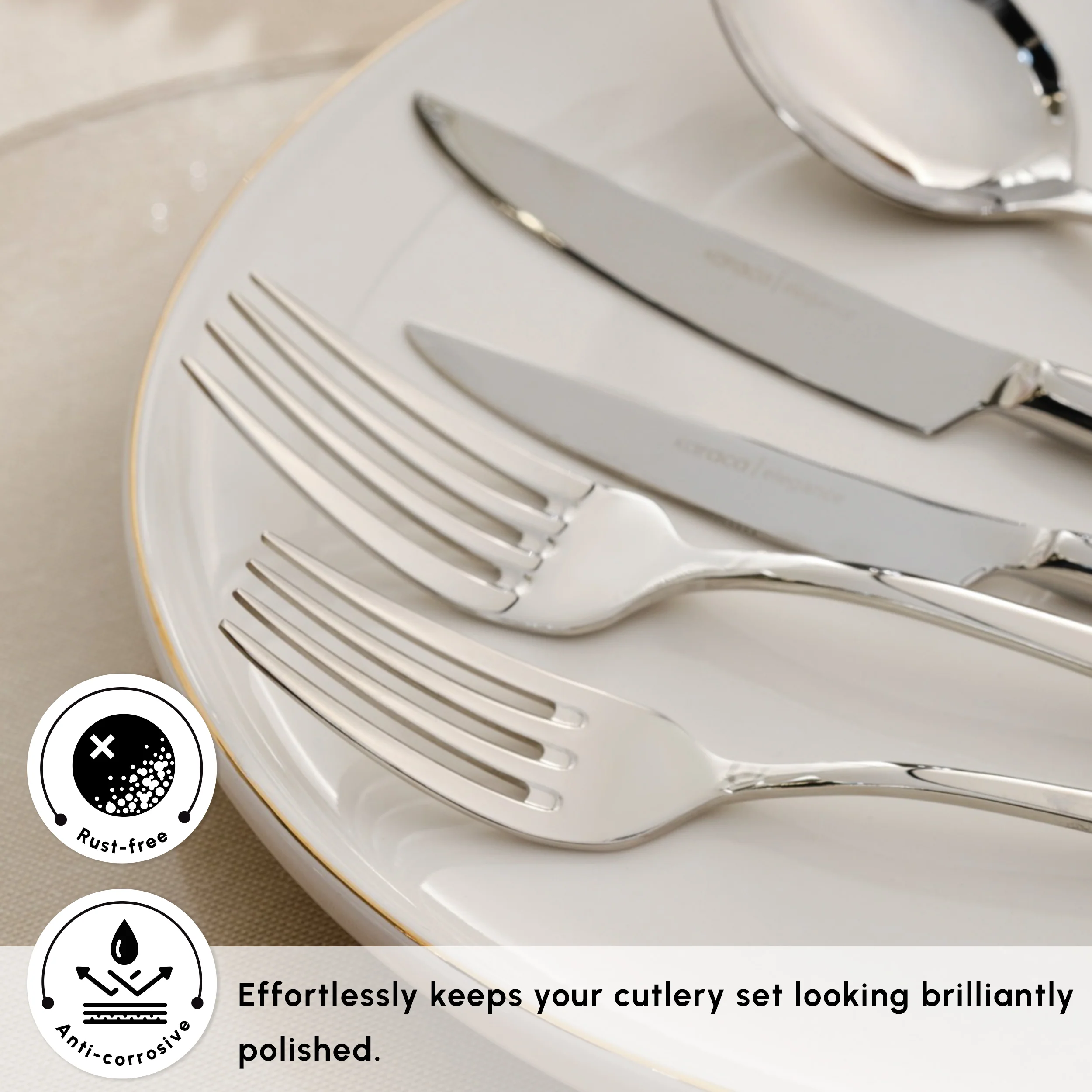 Karaca Novara 84-Piece Stainless Steel Cutlery Set for 12 People - Image 5