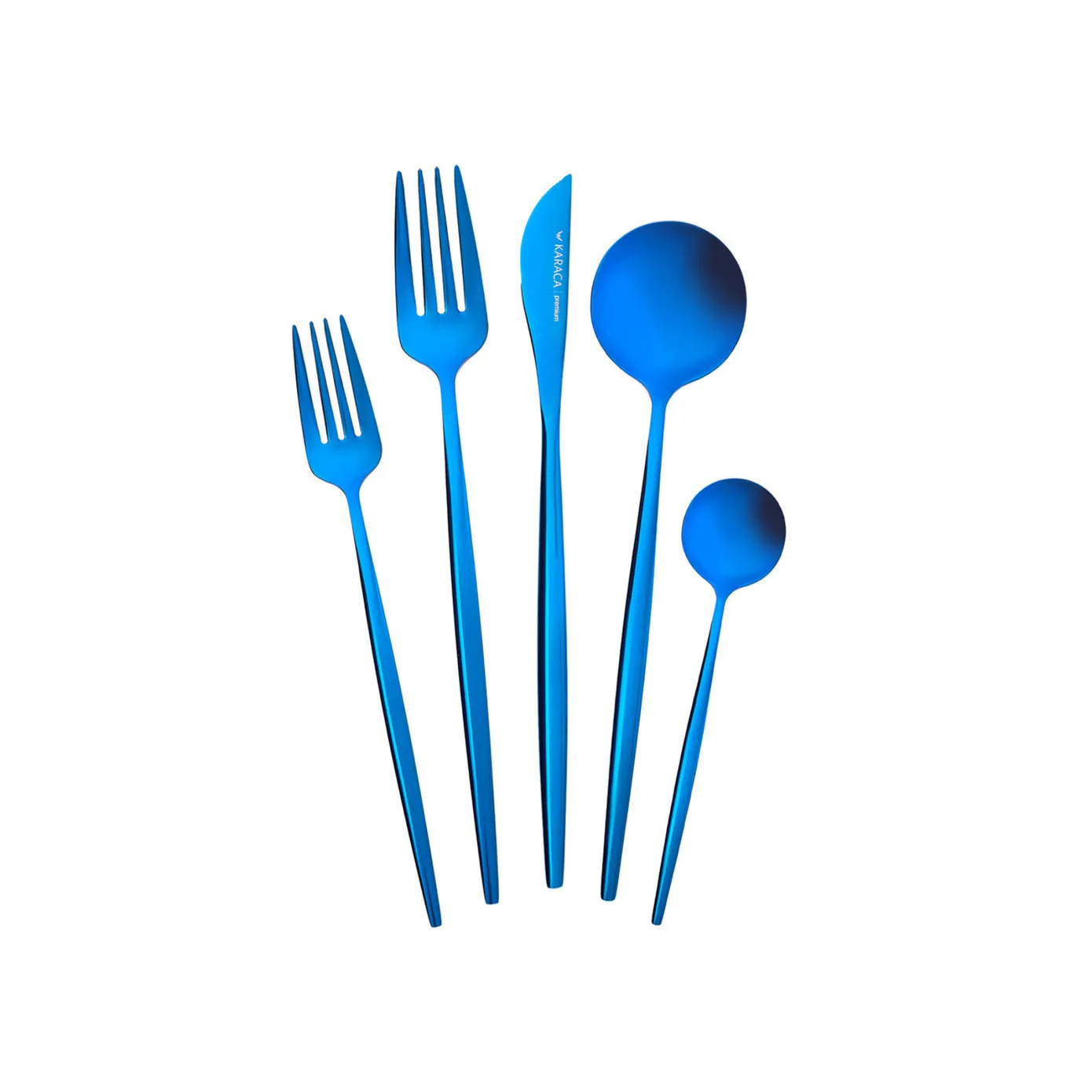 Karaca Orion 30-Piece Stainless Steel Cutlery Set for 6 People, Blue - Image 2