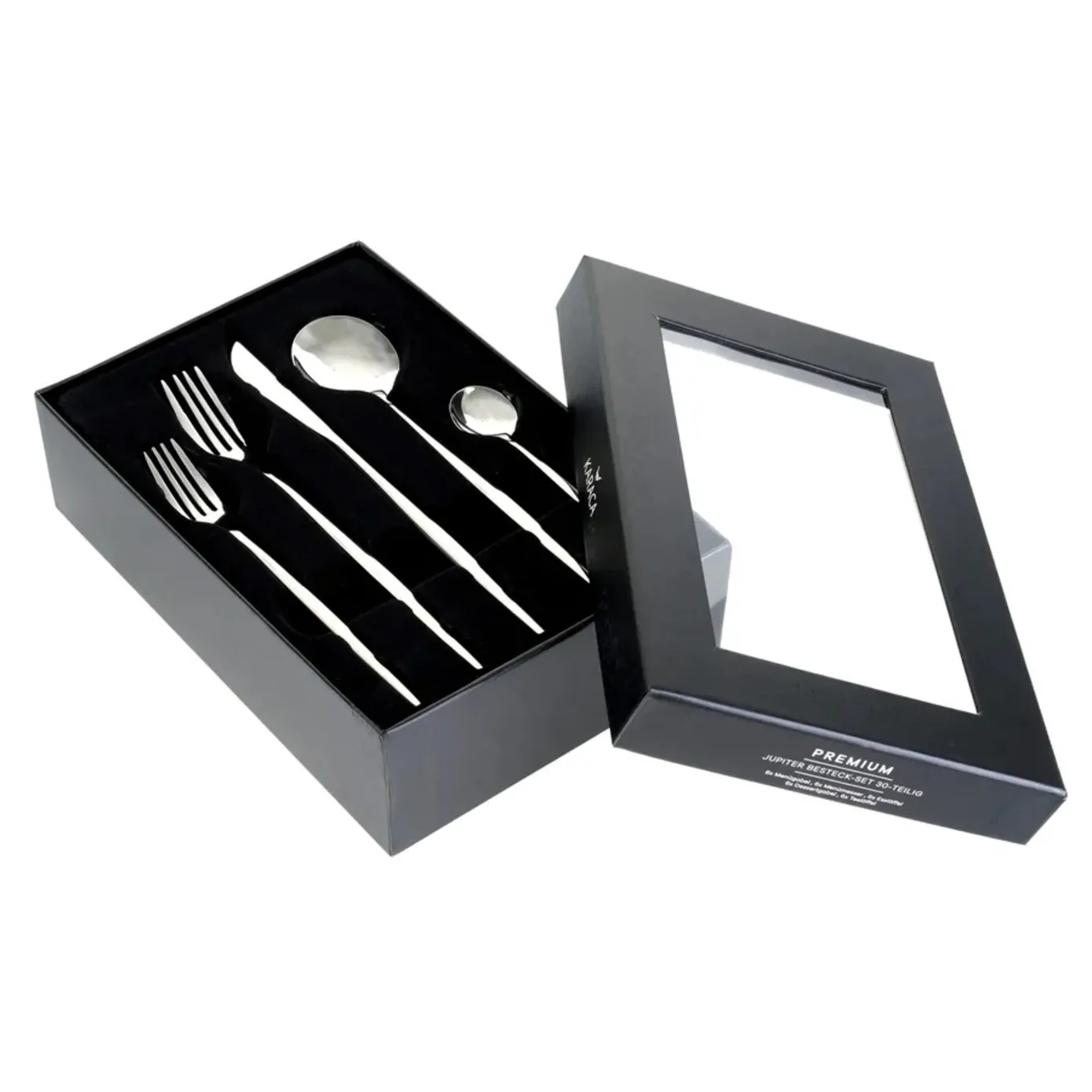 Karaca Orion 30-Piece Stainless Steel Cutlery Set for 6 People, Silver - Image 10