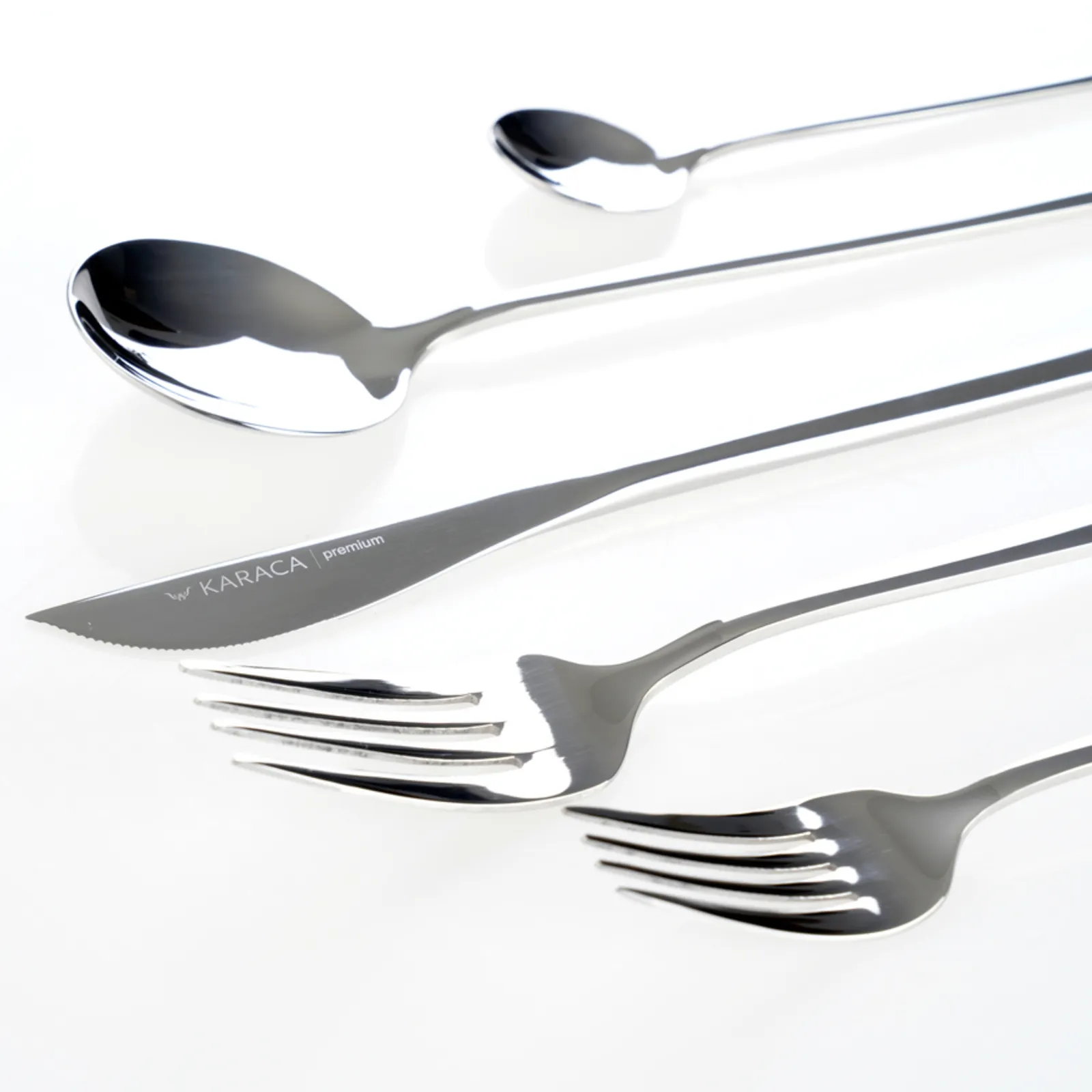 Karaca Orion 30-Piece Stainless Steel Cutlery Set for 6 People, Silver - Image 4