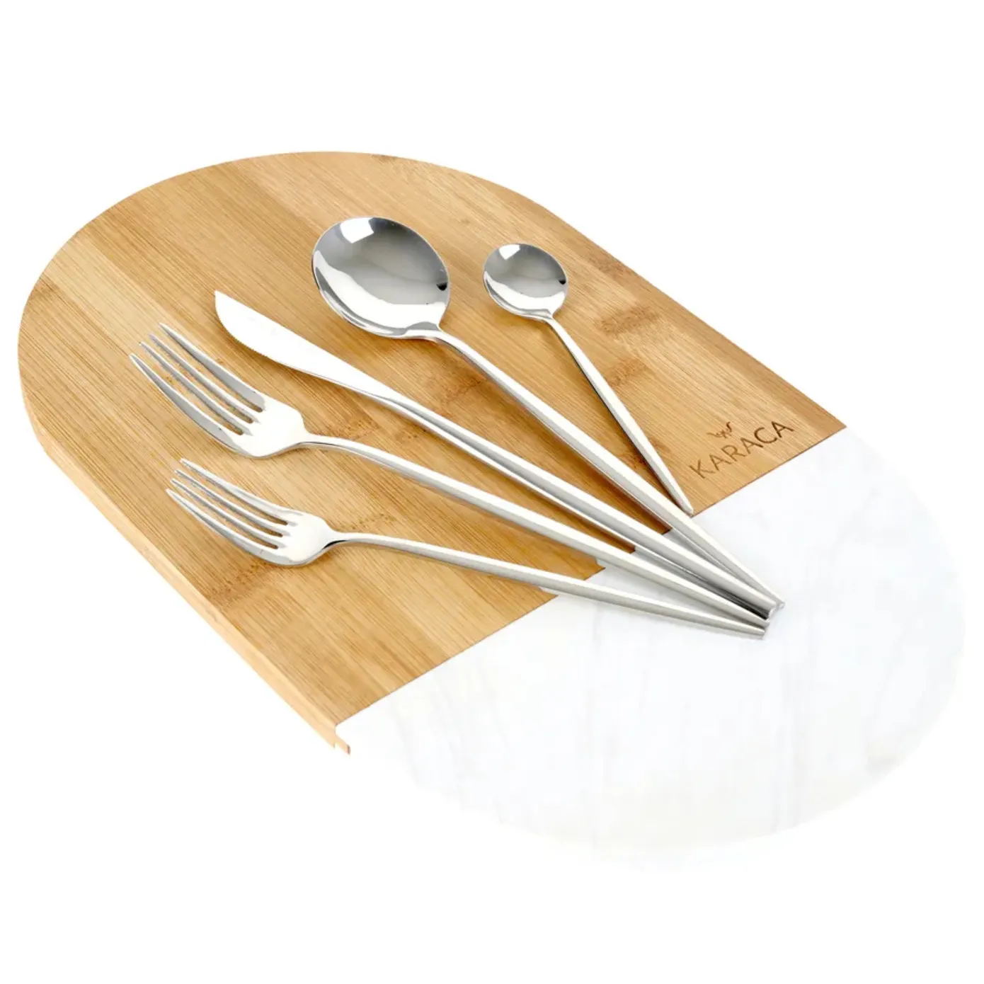 Karaca Orion 30-Piece Stainless Steel Cutlery Set for 6 People, Silver - Image 6