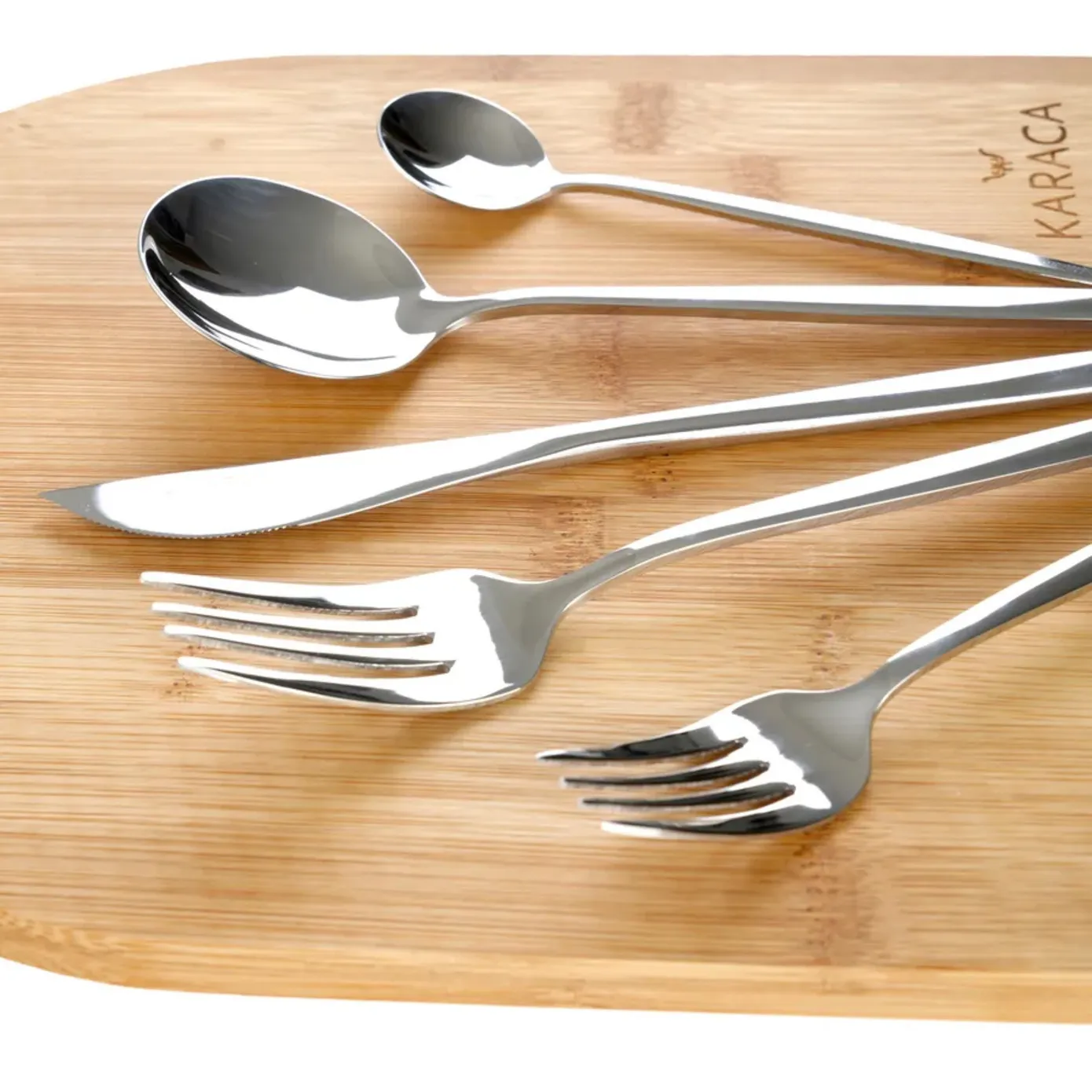 Karaca Orion 30-Piece Stainless Steel Cutlery Set for 6 People, Silver - Image 7