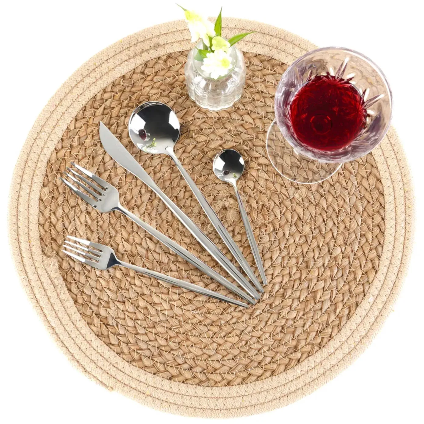 Karaca Orion 30-Piece Stainless Steel Cutlery Set for 6 People, Silver - Image 8