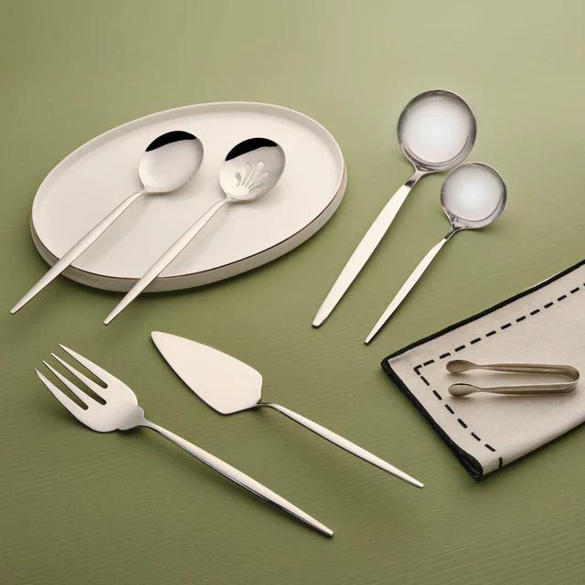Karaca Orion 7-Piece Stainless Steel Serving Set, Platin - Image 3