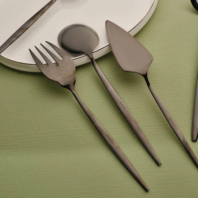 Karaca Orion 7-Piece Stainless Steel Serving Set, Black - Image 3