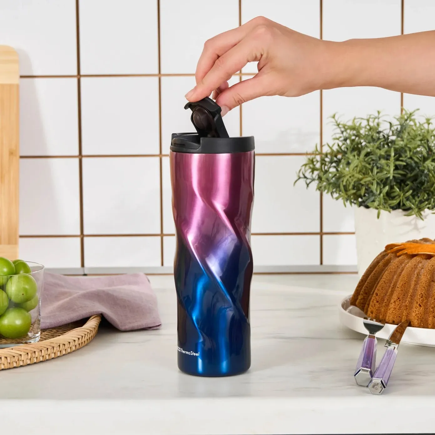 Karaca Orion Stainless Steel Flask, 500ml, Multi - Image 4