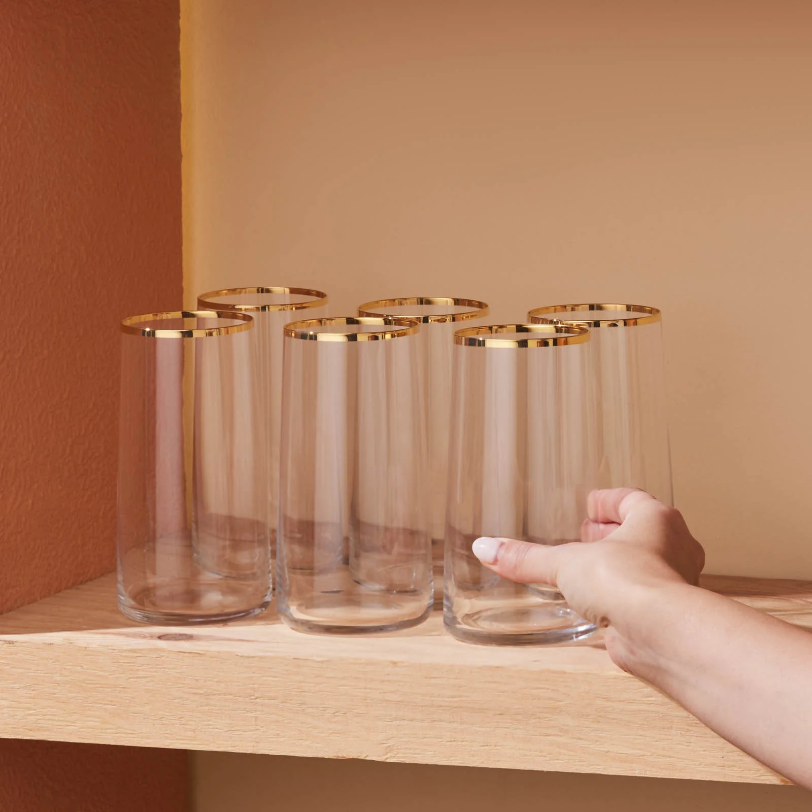Karaca Orlando 6-Piece Highball Glass Set, 520ml, Multi - Image 6