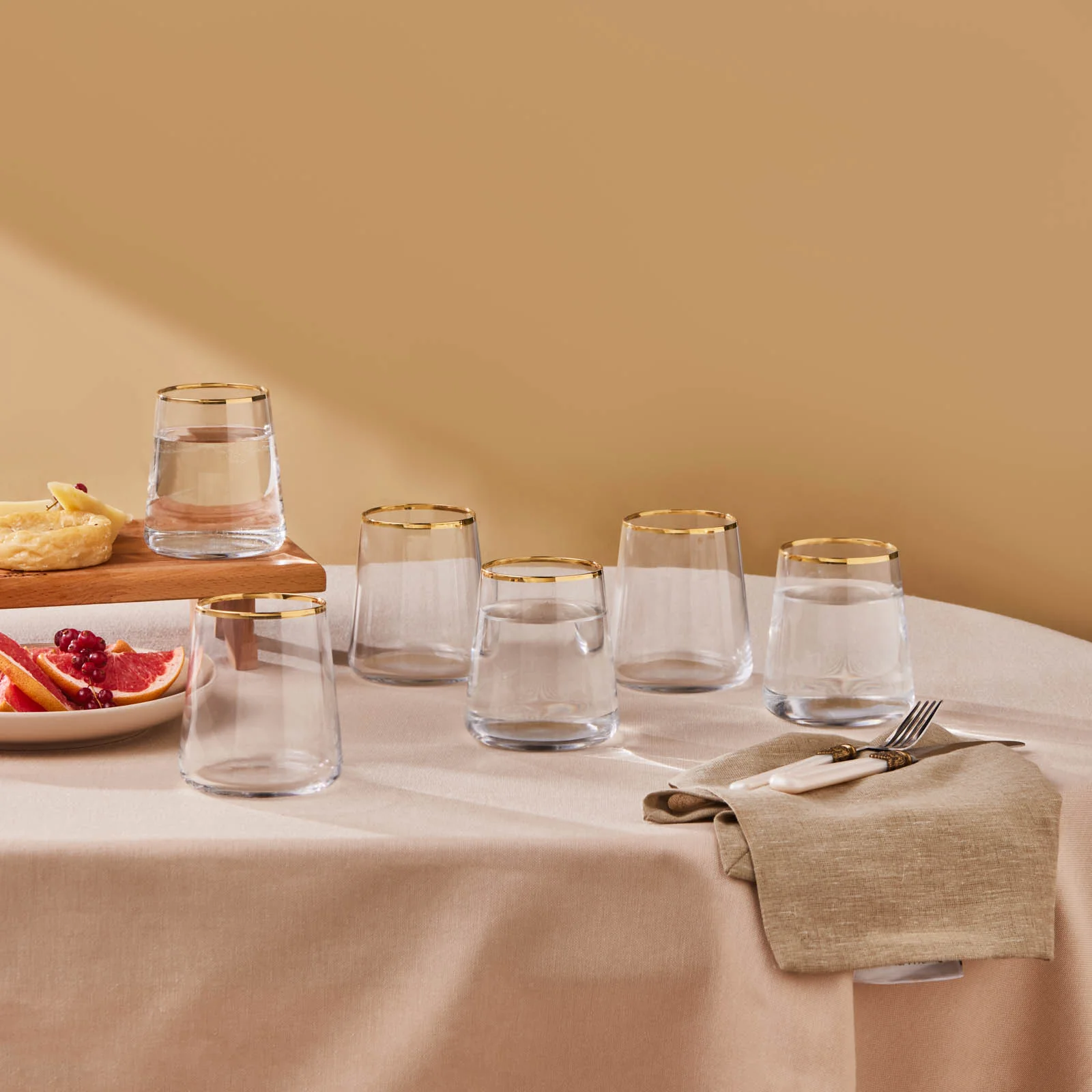 Karaca Orlando 6-Piece Tumbler Glass Set, 420ml, Multi - Image 5