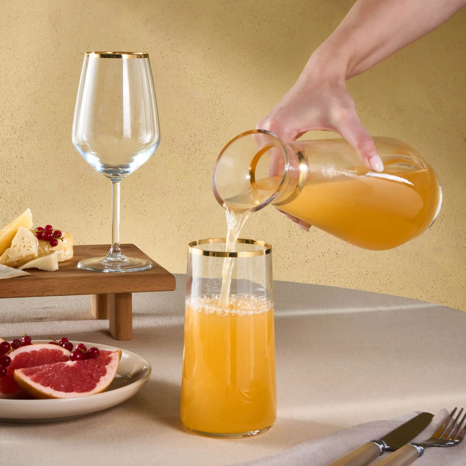 Karaca Orlando 25-Piece Mixed Glass Set for 12 Person, Clear - Image 3