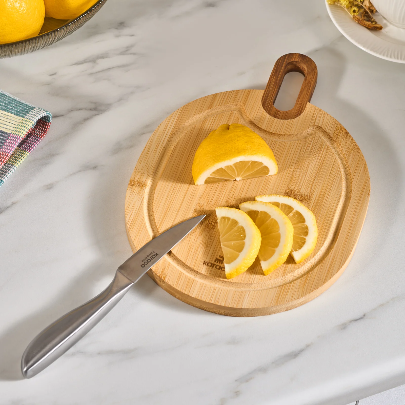 Karaca Ovelcut 2-Piece Bamboo Chopping Board Set, Wood - Image 3