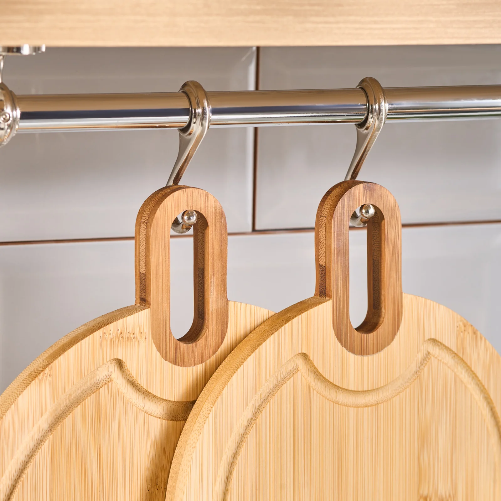 Karaca Ovelcut 2-Piece Bamboo Chopping Board Set, Wood - Image 4