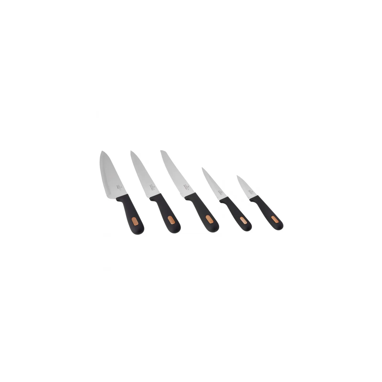 Karaca Overcut 5 Piece Knife Block Set, Black - Image 8