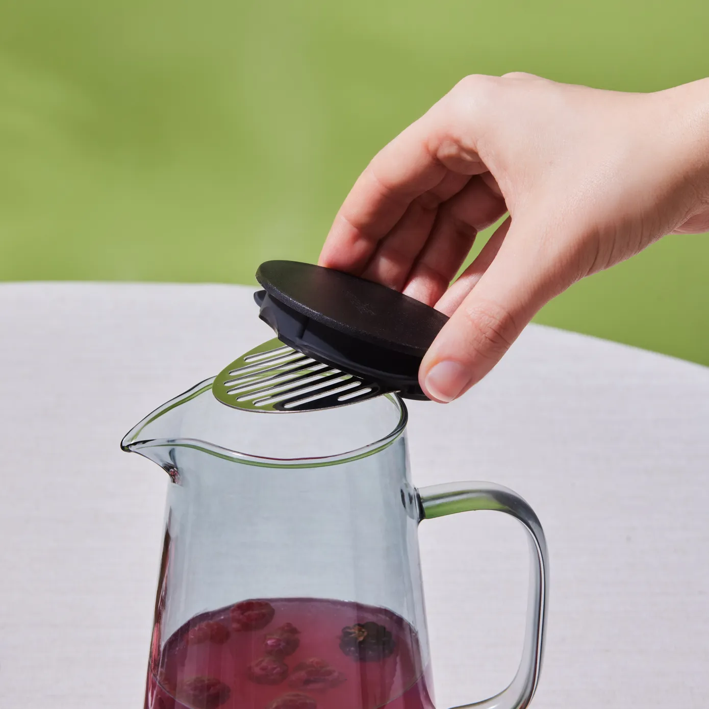 Karaca Parma 7-Piece Carafe and Tumbler Glass Set for 6 People, Blue - Image 5