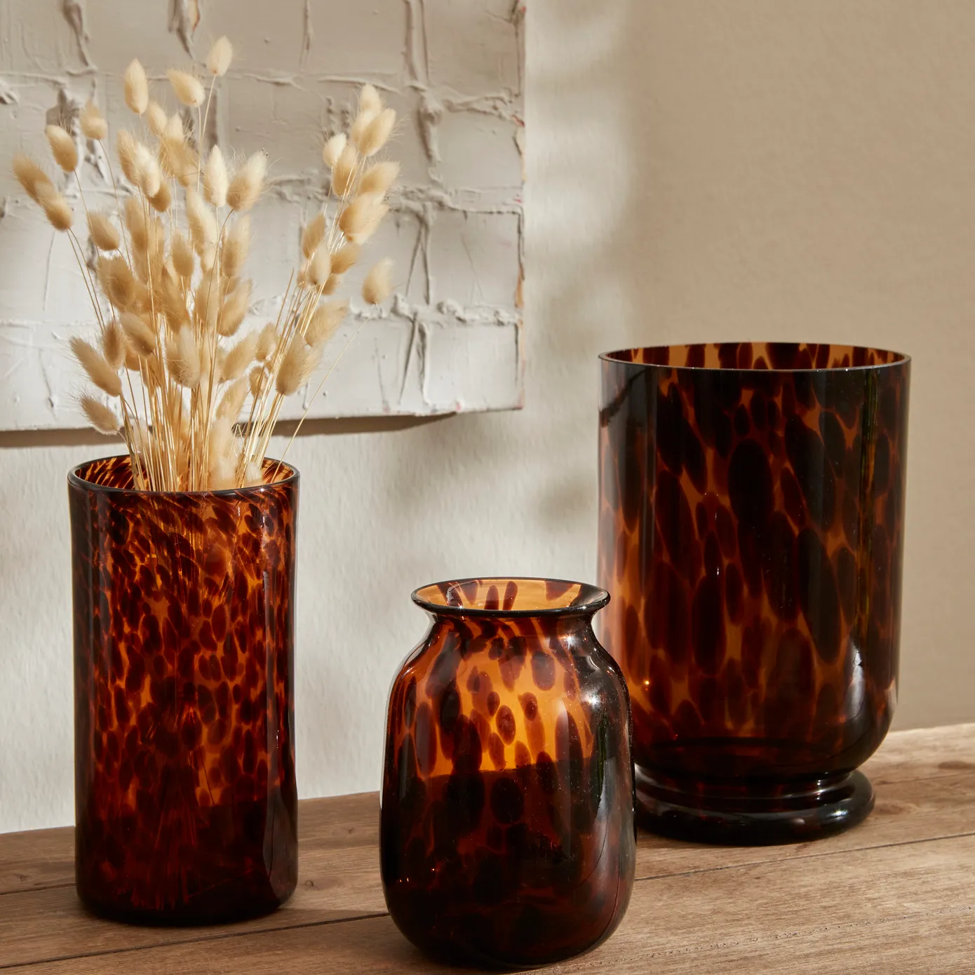 Karaca Patterned Glass Vase, Small, Multi - Image 2