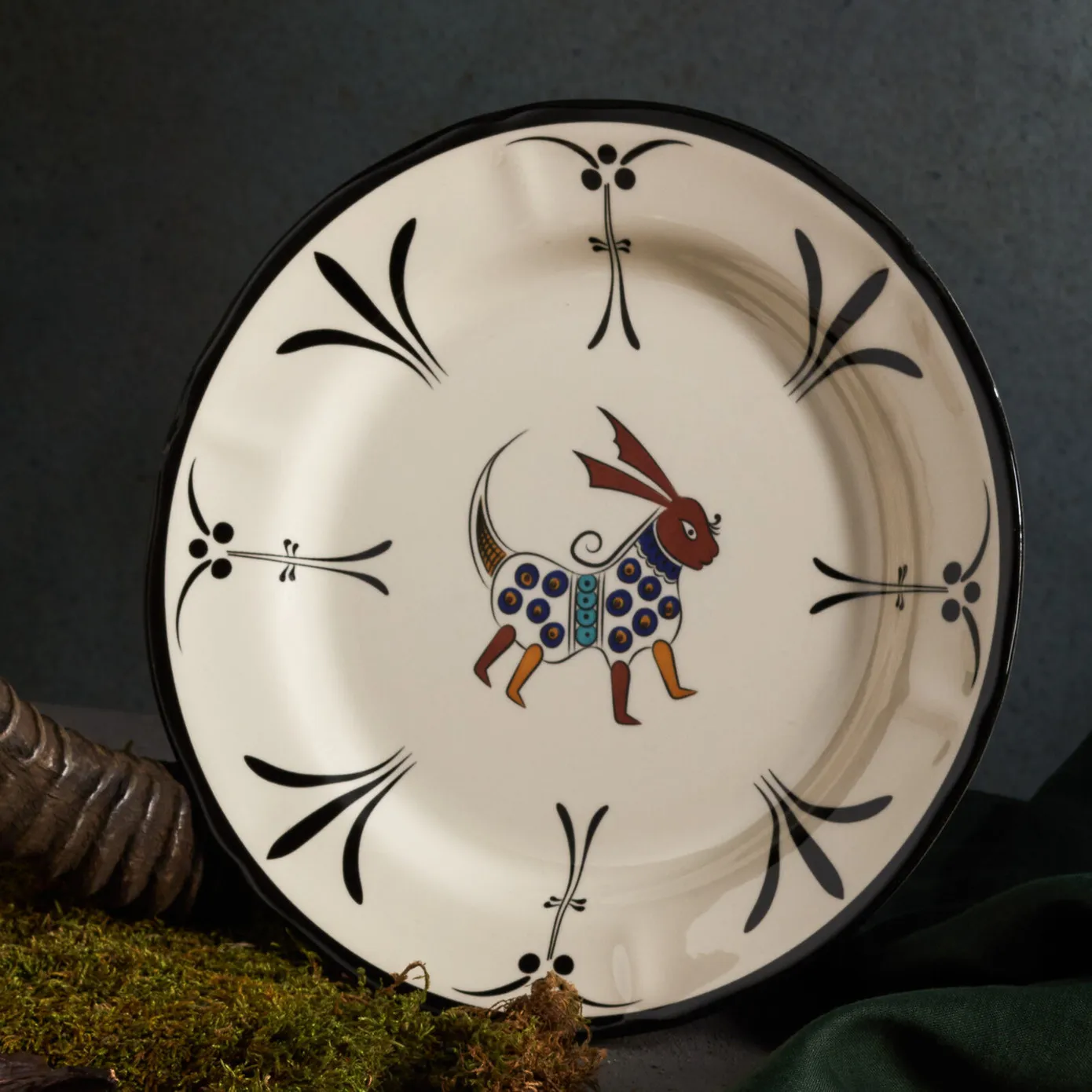 Karaca Paye Seljuk Collection Porcelain Dinner Plate, 26cm, White Multi - Image 4