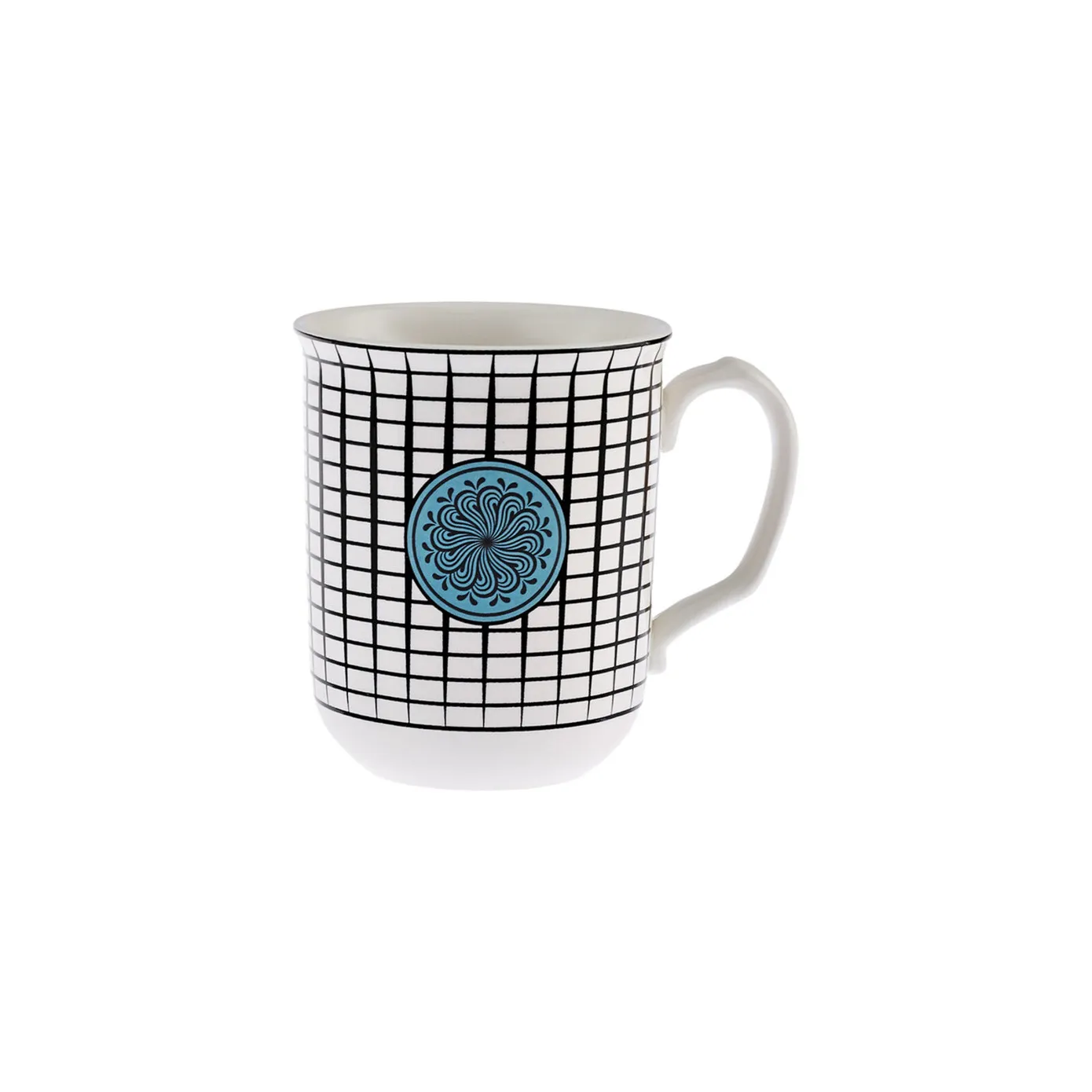 Karaca Paye Seljuk Collection Porcelain Mug, 340ml, Blue Multi - Image 3