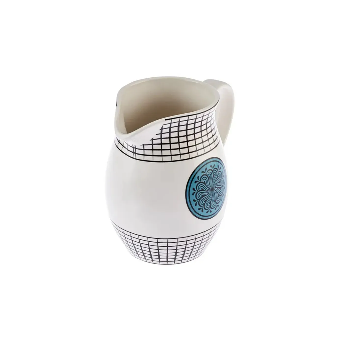 Karaca Paye Seljuk Collection Porcelain Pitcher, 1500ml, Blue Multi - Image 4