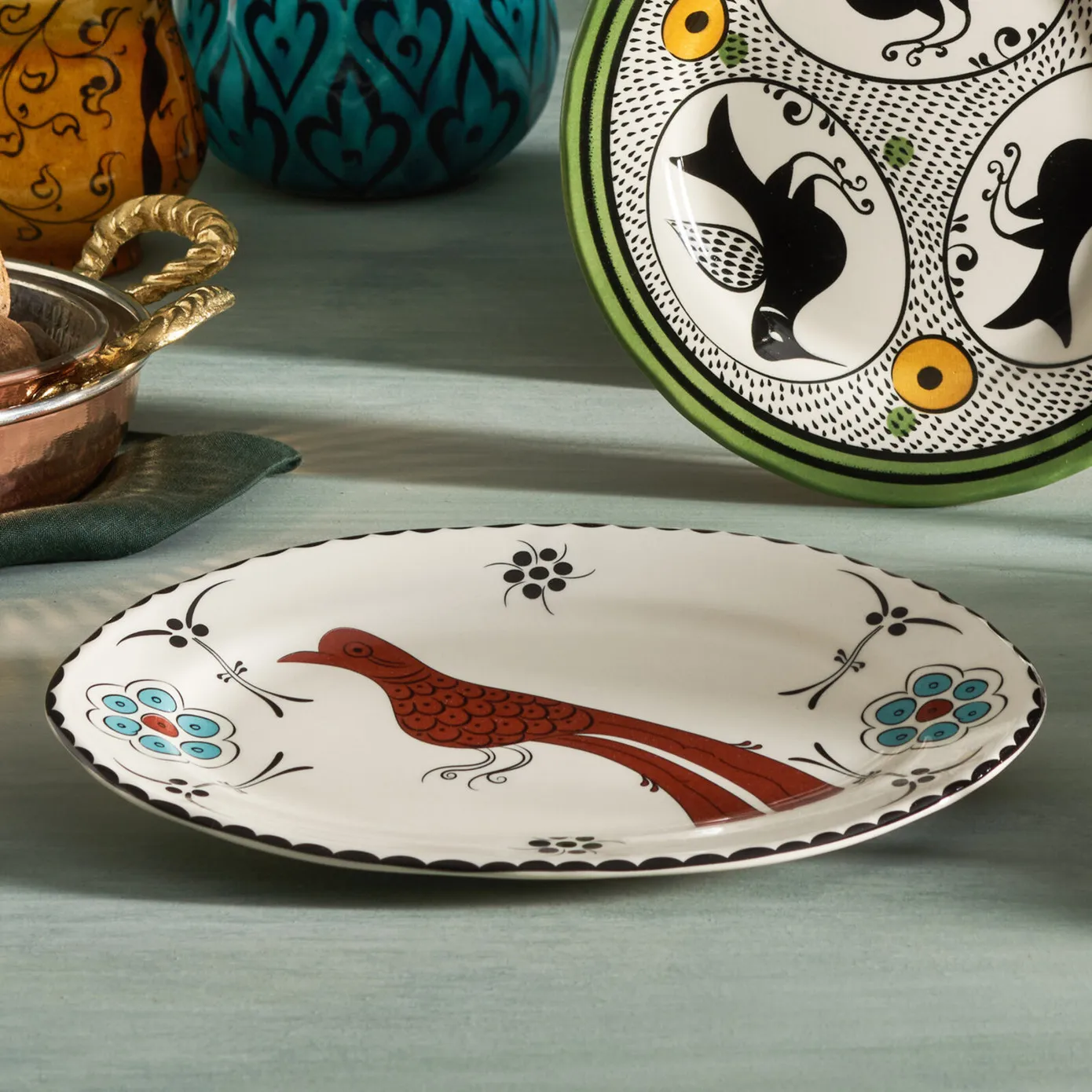 Karaca Paye Seljuk Collection Porcelain Serving Platter, 25cm, Multi - Image 3