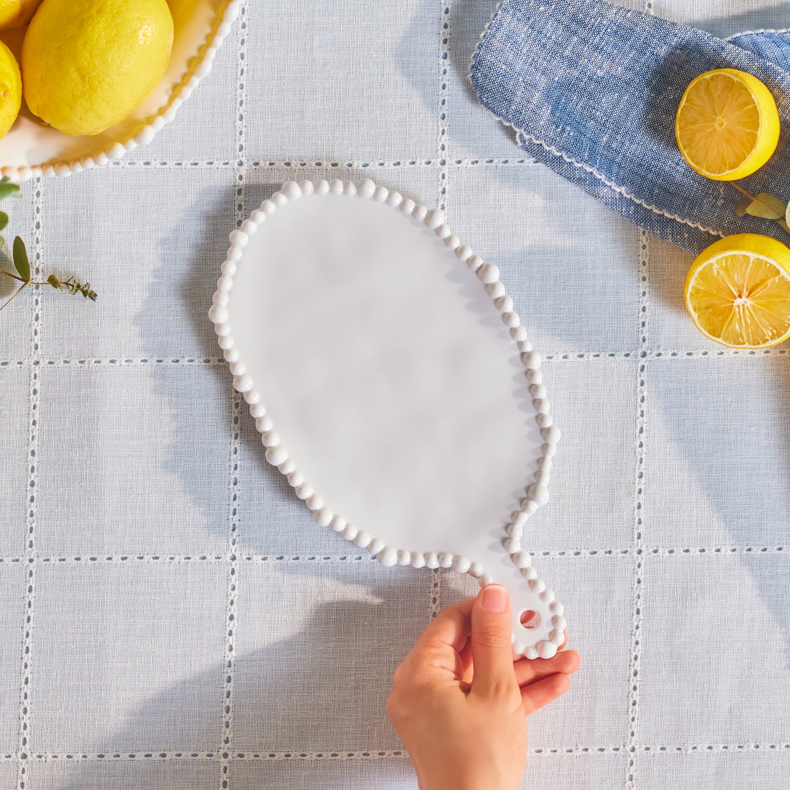 Karaca Perla Melamine Serving Platter , 28cm, White - Image 2