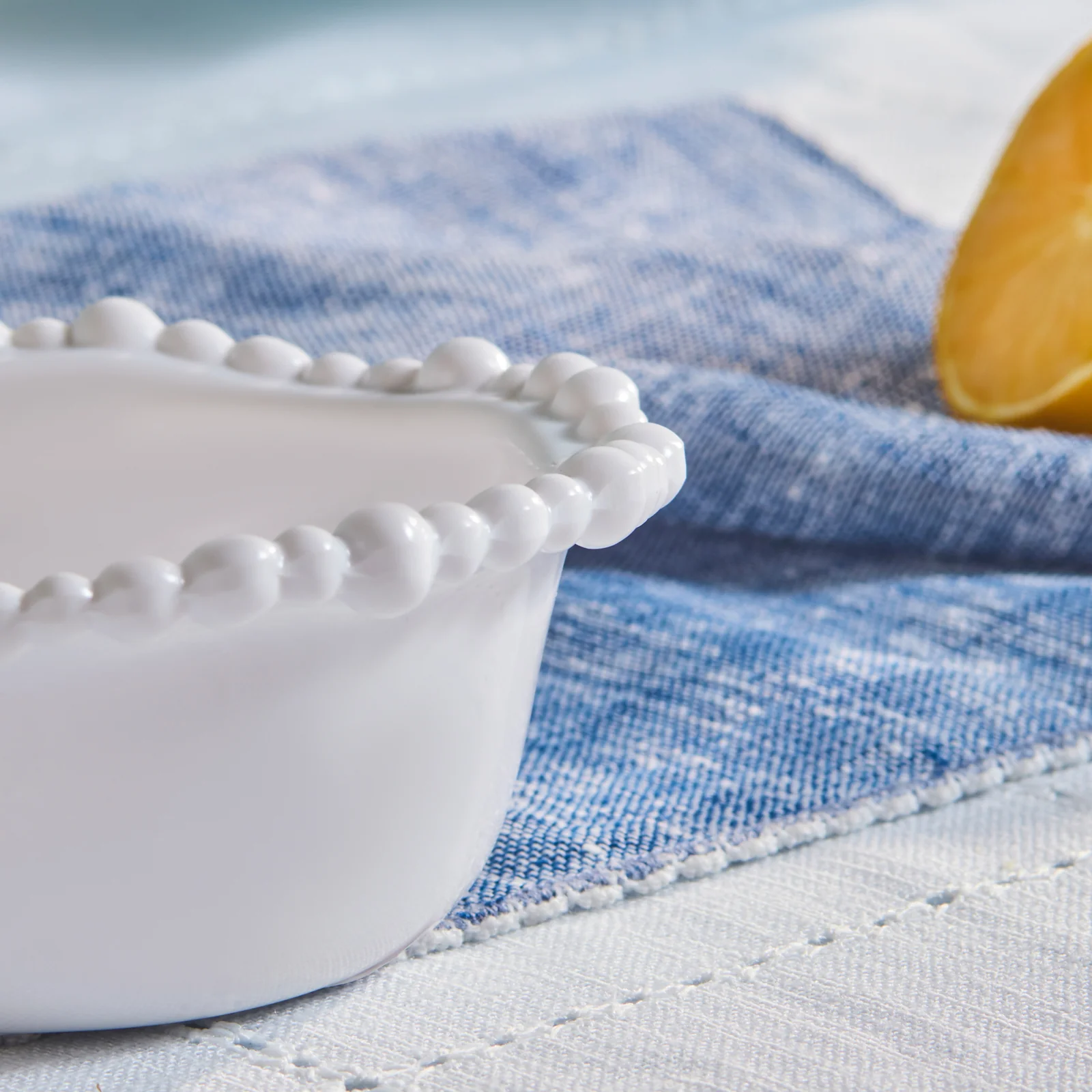 Karaca Perla Melamine Snack Bowl, 13cm, White - Image 2